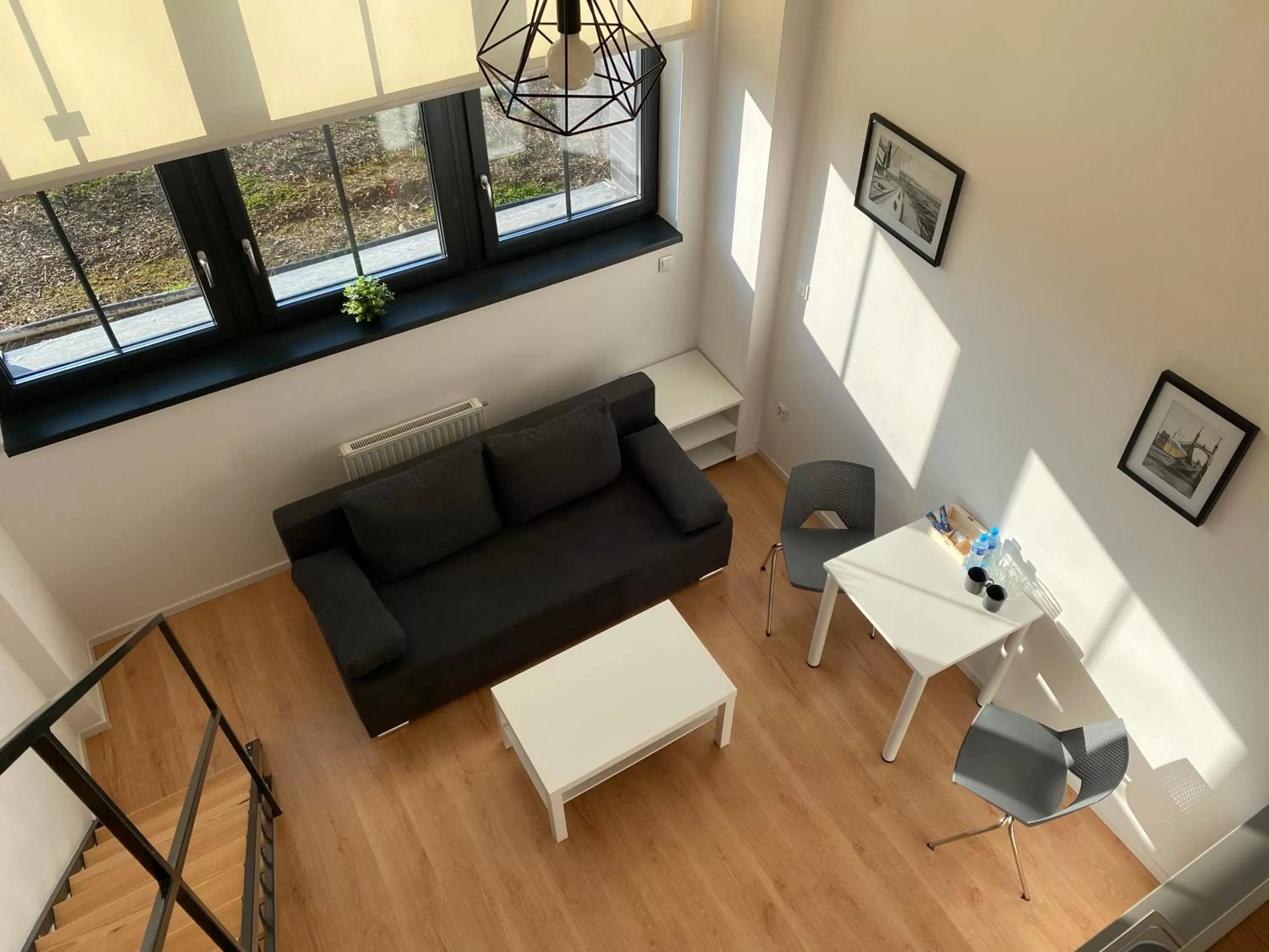 Living room in SleepWell Apartments