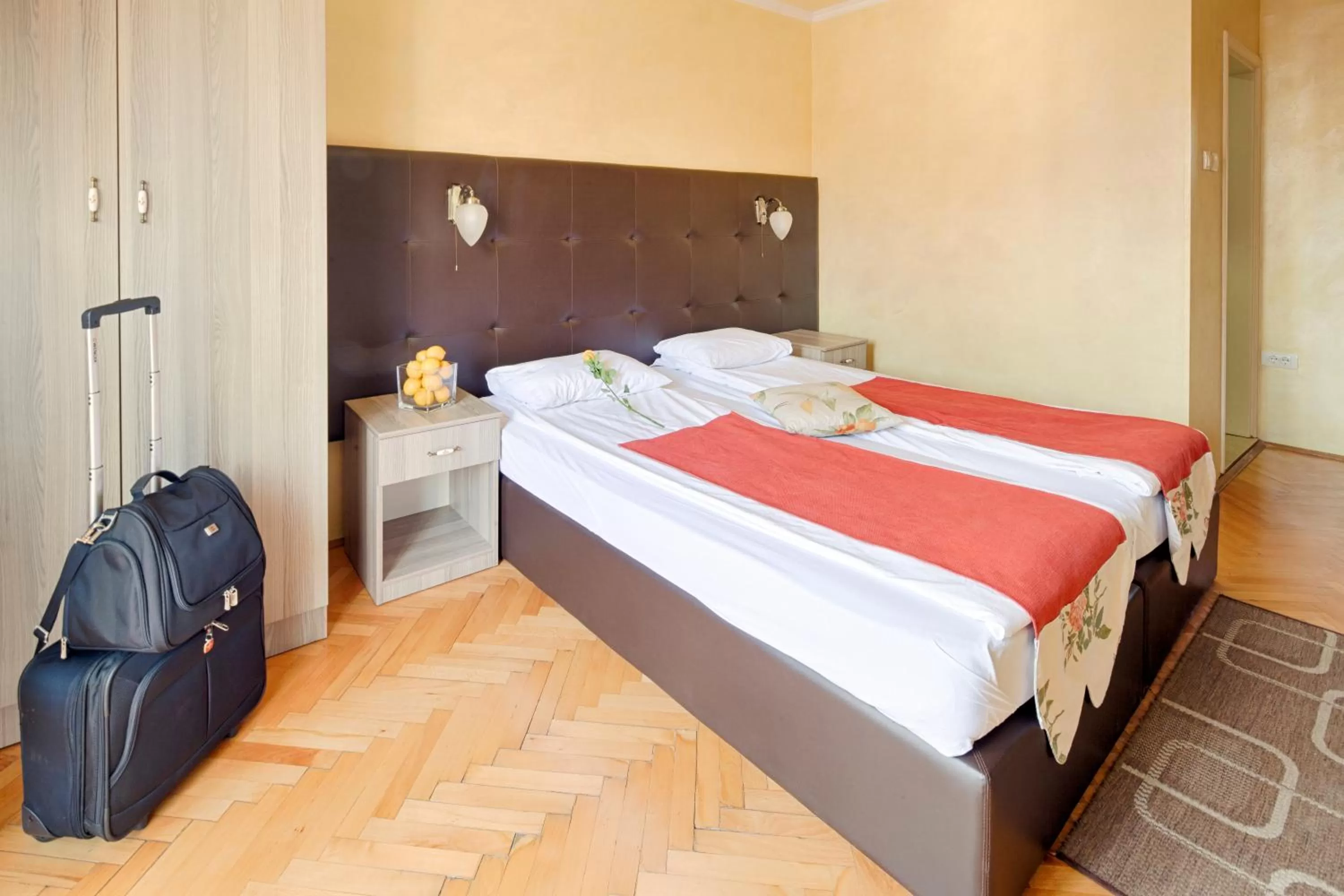 Decorative detail, Bed in Hotel Fontana