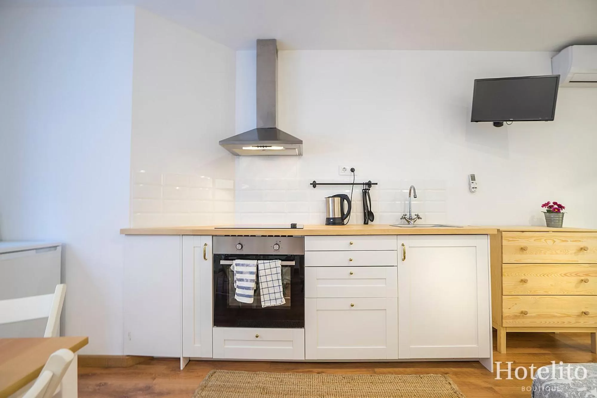 Kitchen or kitchenette in Hotelito Boutique Cinca