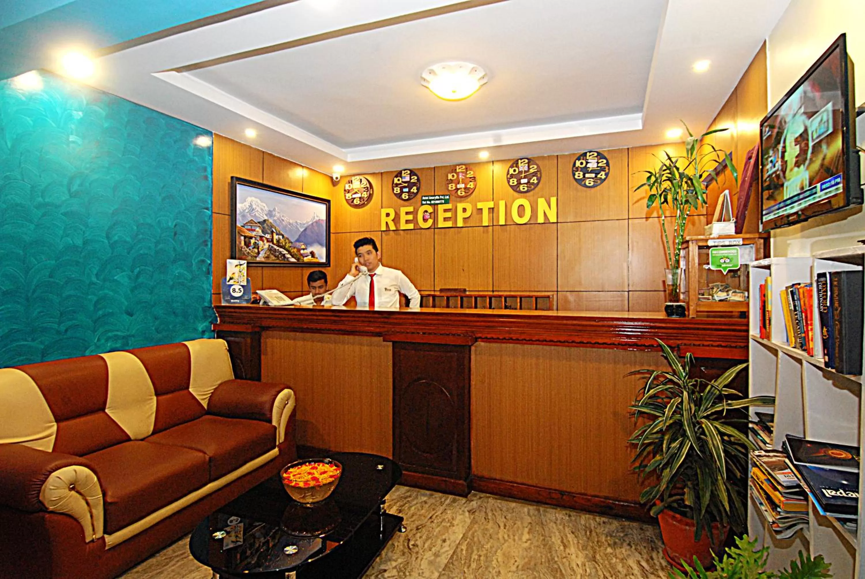 Lobby or reception in Hotel Amaryllis