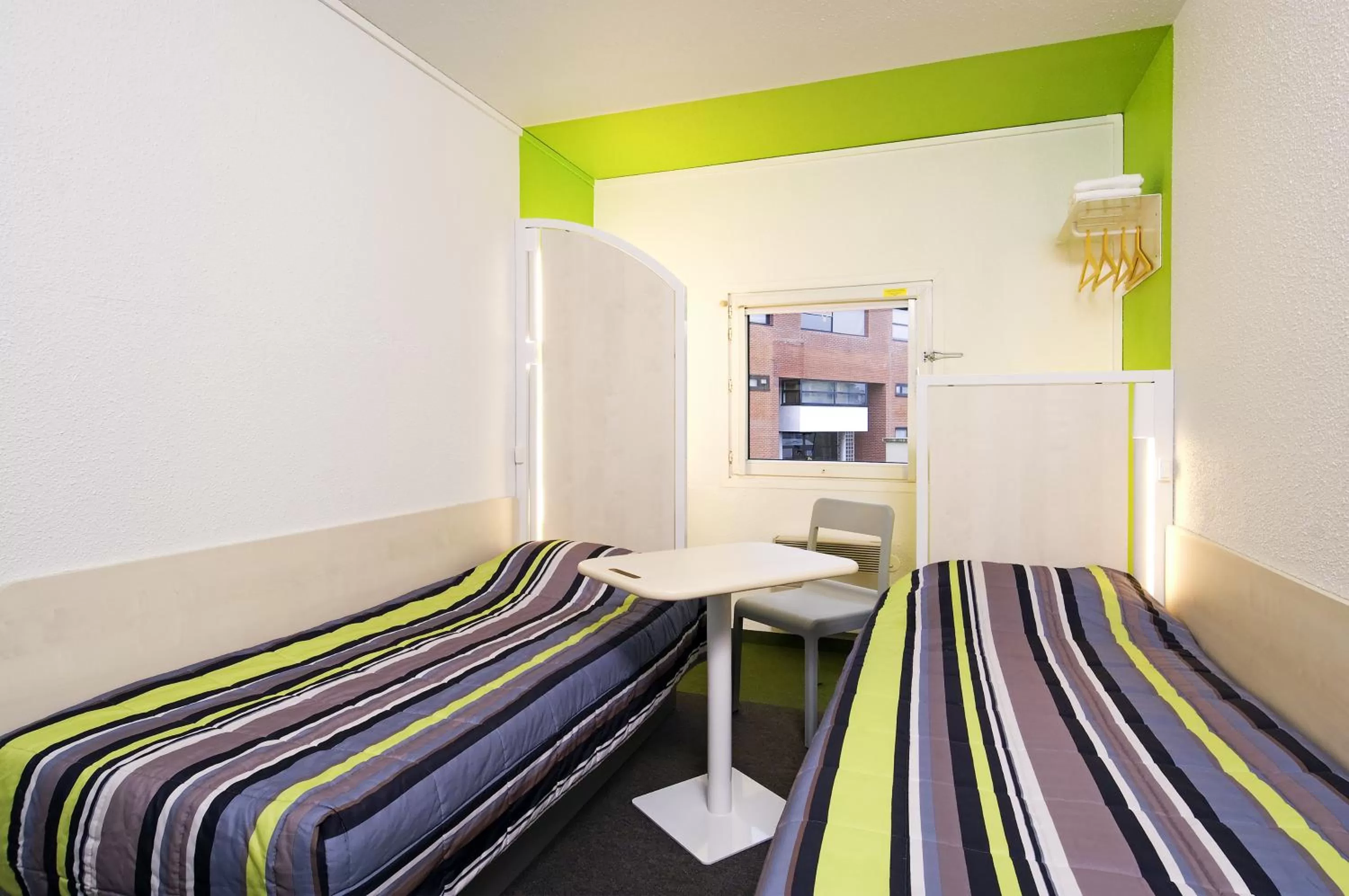 Bedroom, Bed in hotelF1 Saint Etienne Est La Grand Croix