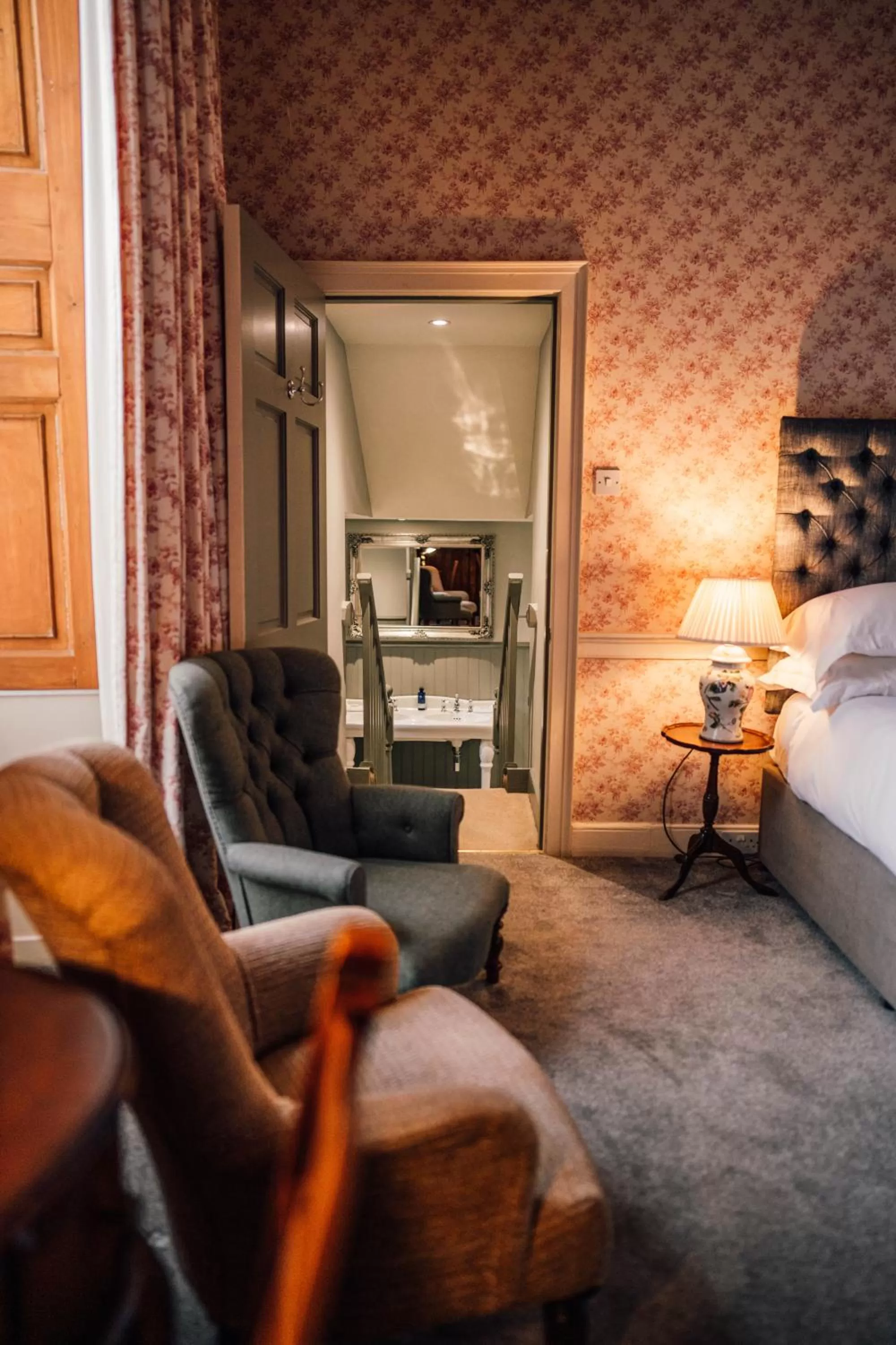 Seating area, Bed in Forss House