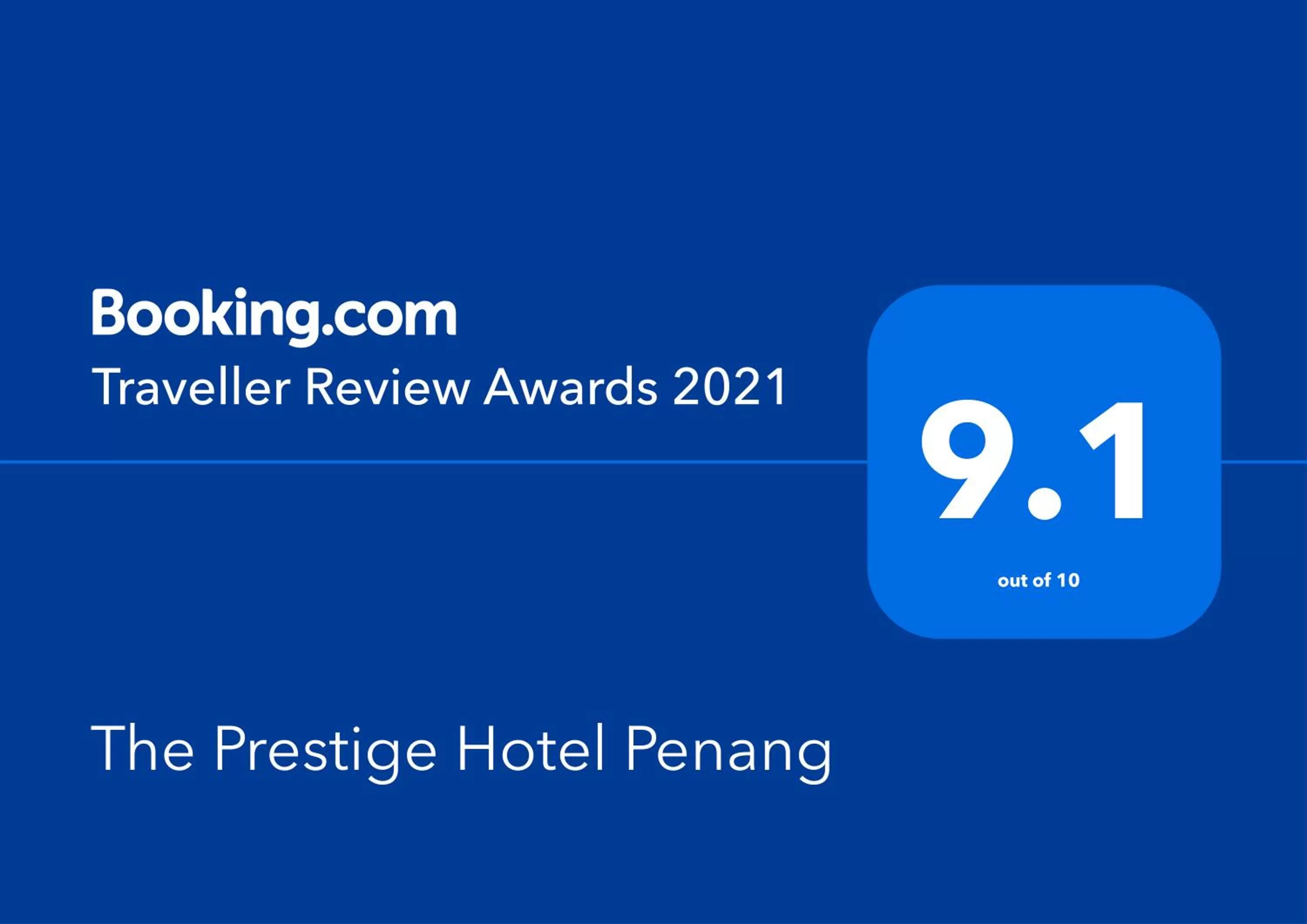 Certificate/Award in The Prestige Hotel Penang, a Member of Design Hotels