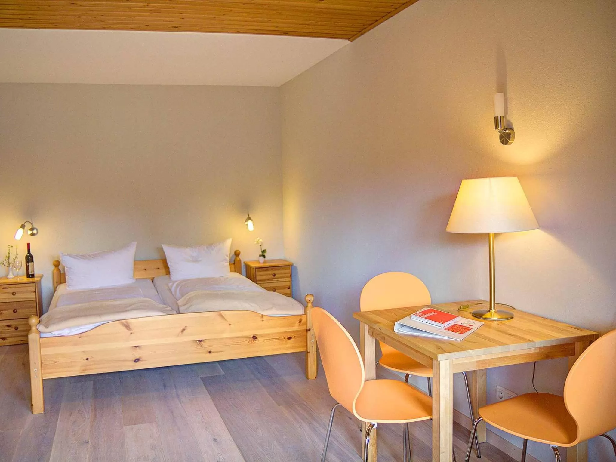 Bed in Biohotel Spöktal