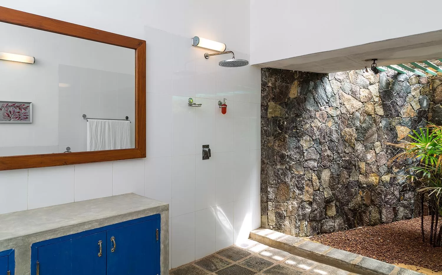 Bathroom in Villa Atulya at Ocean's edge