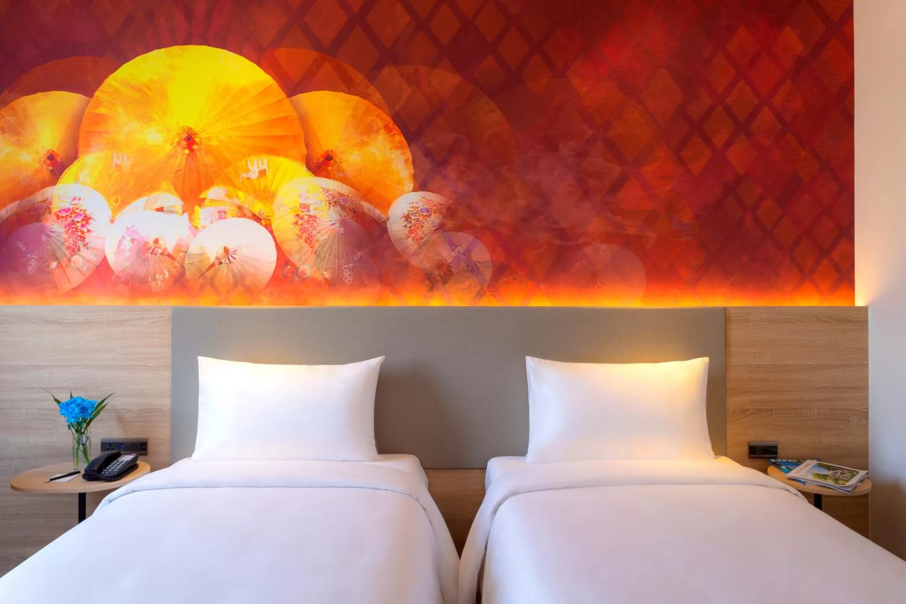 Bed in ibis Styles Bangkok Ratchada