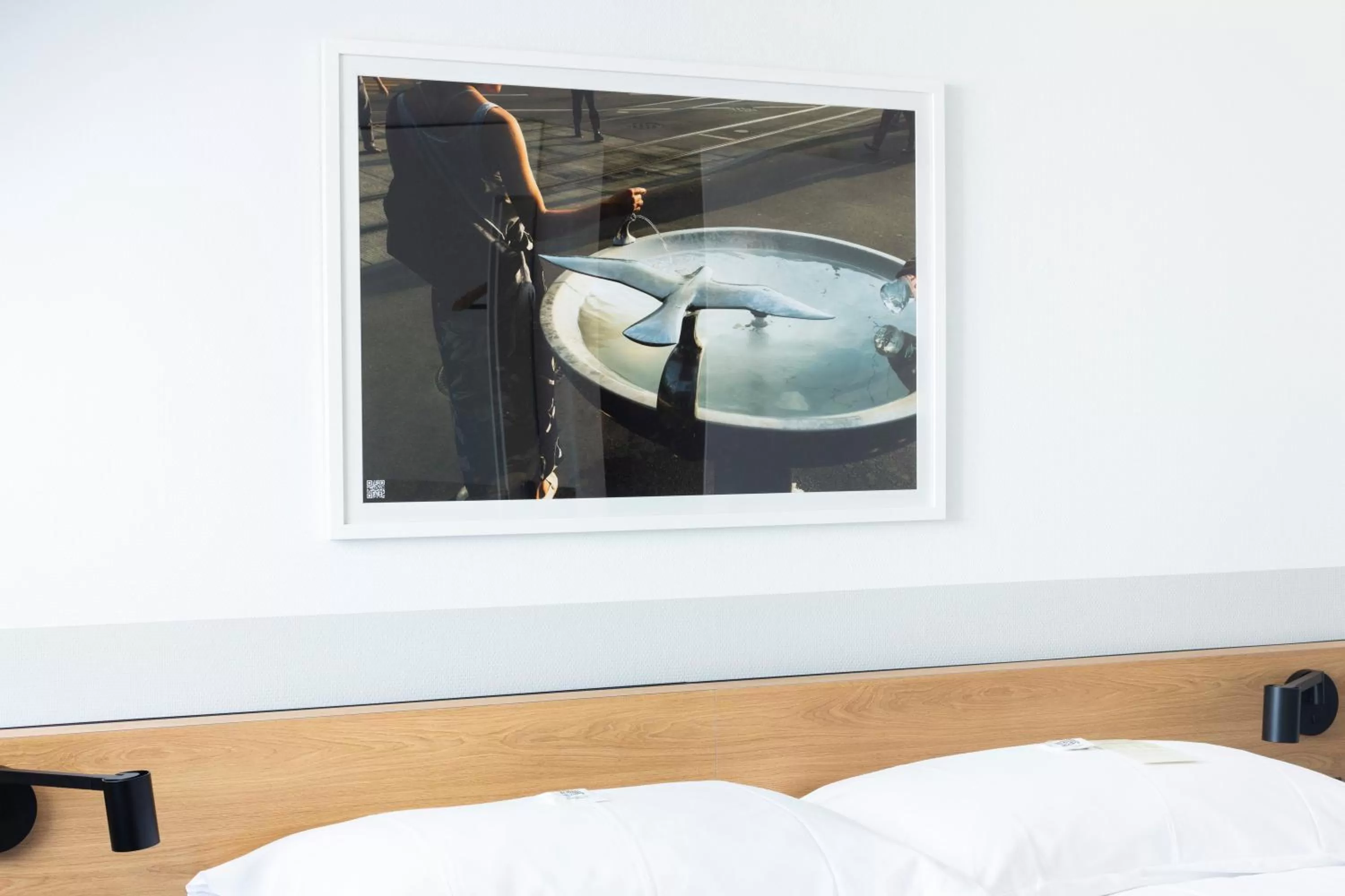 Decorative detail, Bed in Fred Hotel Zürich Hauptbahnhof