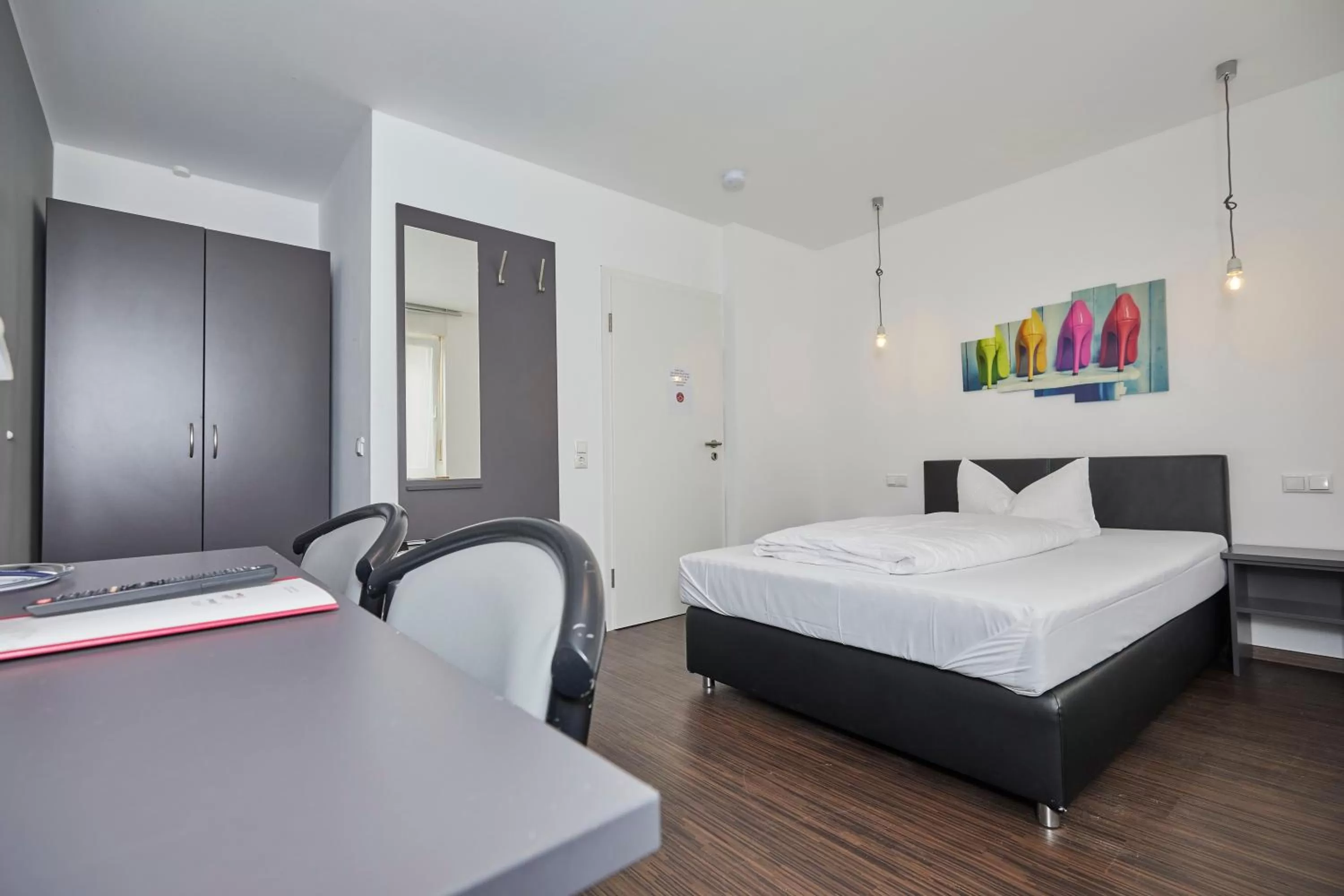 Bed in Hotel Schlemmer