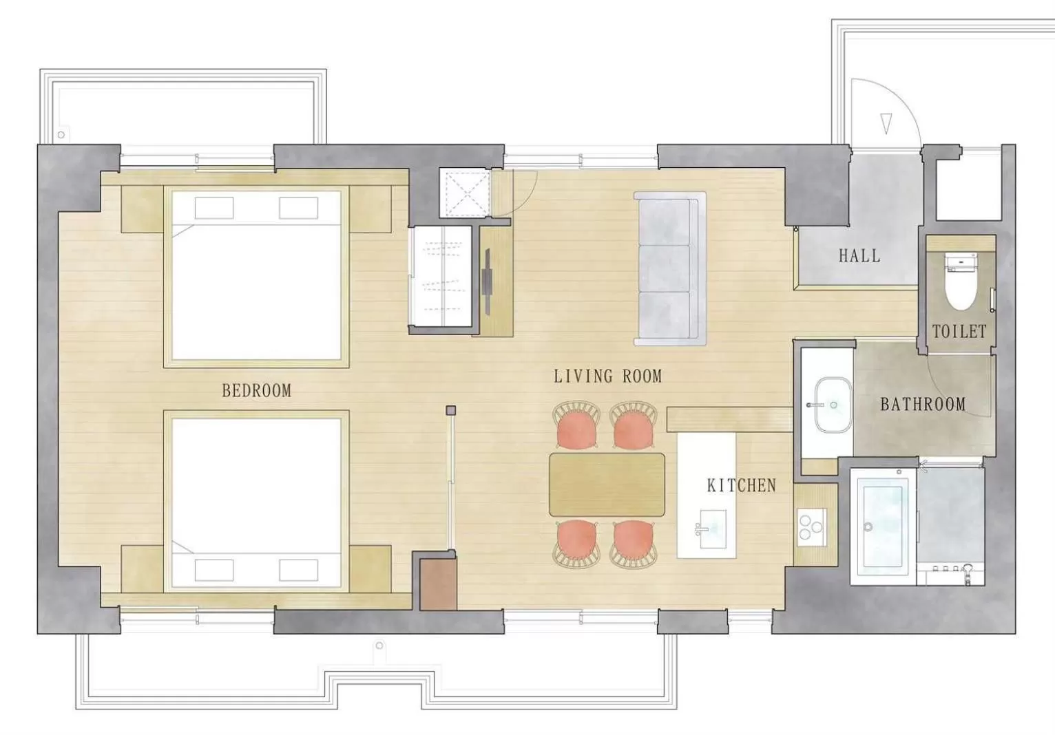 Floor plan in The GrandWest Arashiyama