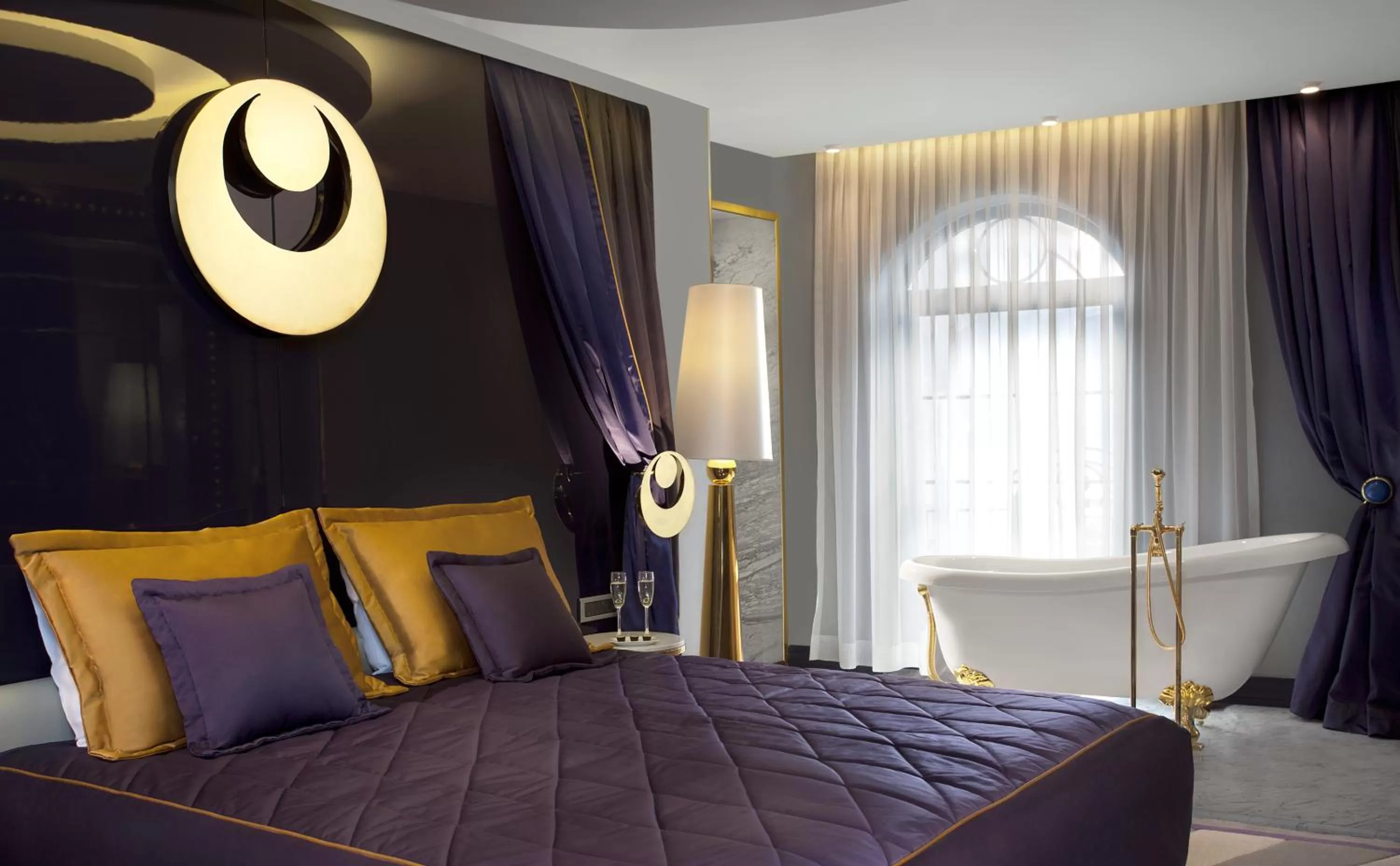 Bed in Sura Design Hotel & Suites