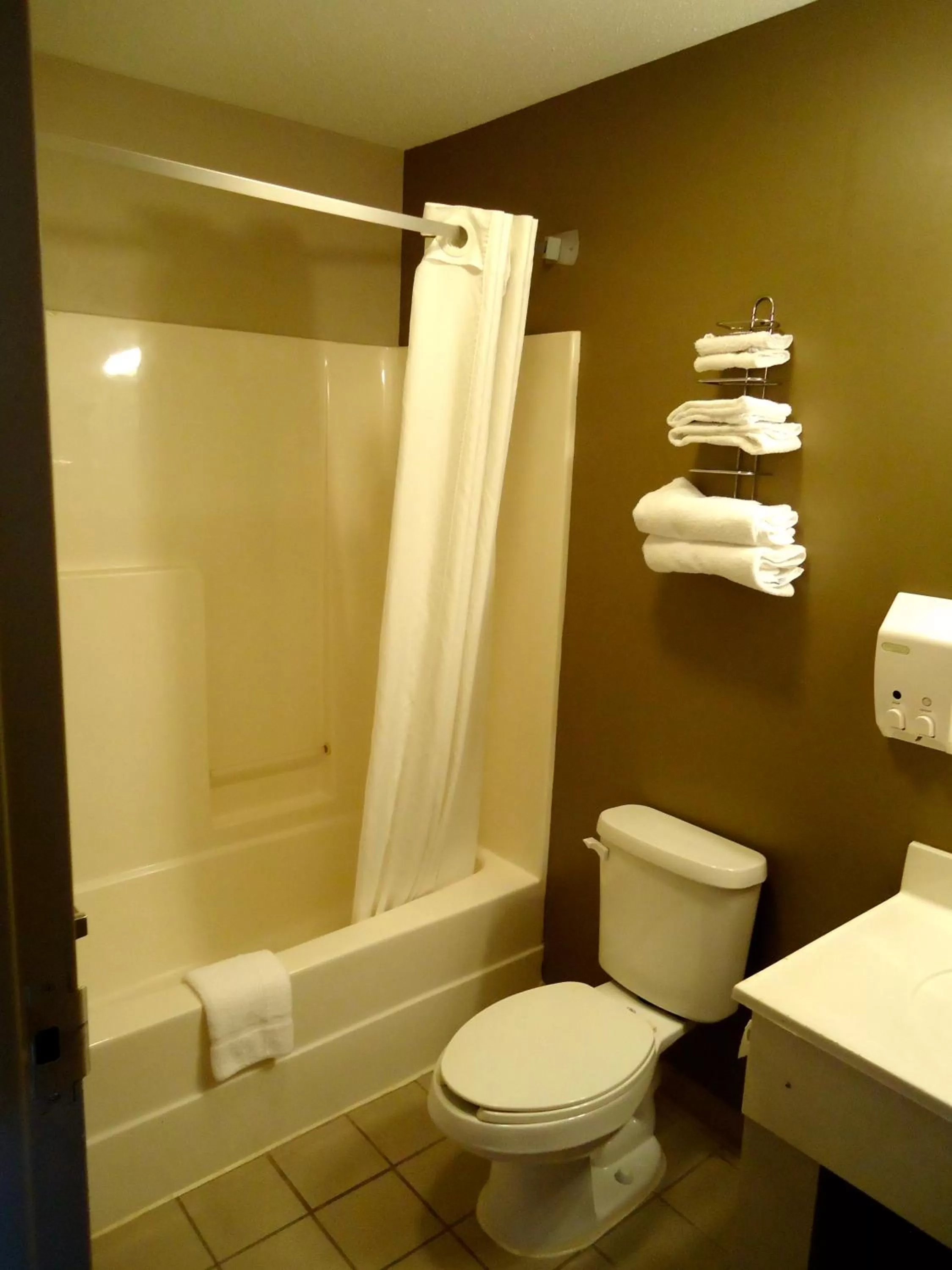 Bathroom in Super 8 by Wyndham Niagara Falls