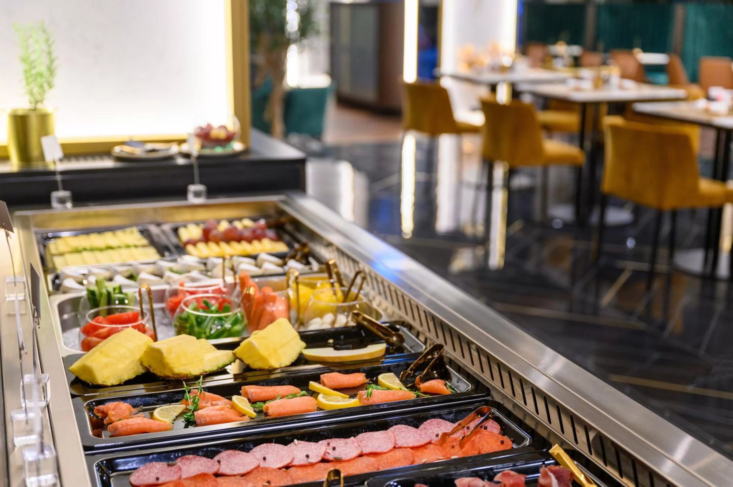 Buffet breakfast in Emerald Downtown Luxury Suites by Continental Group