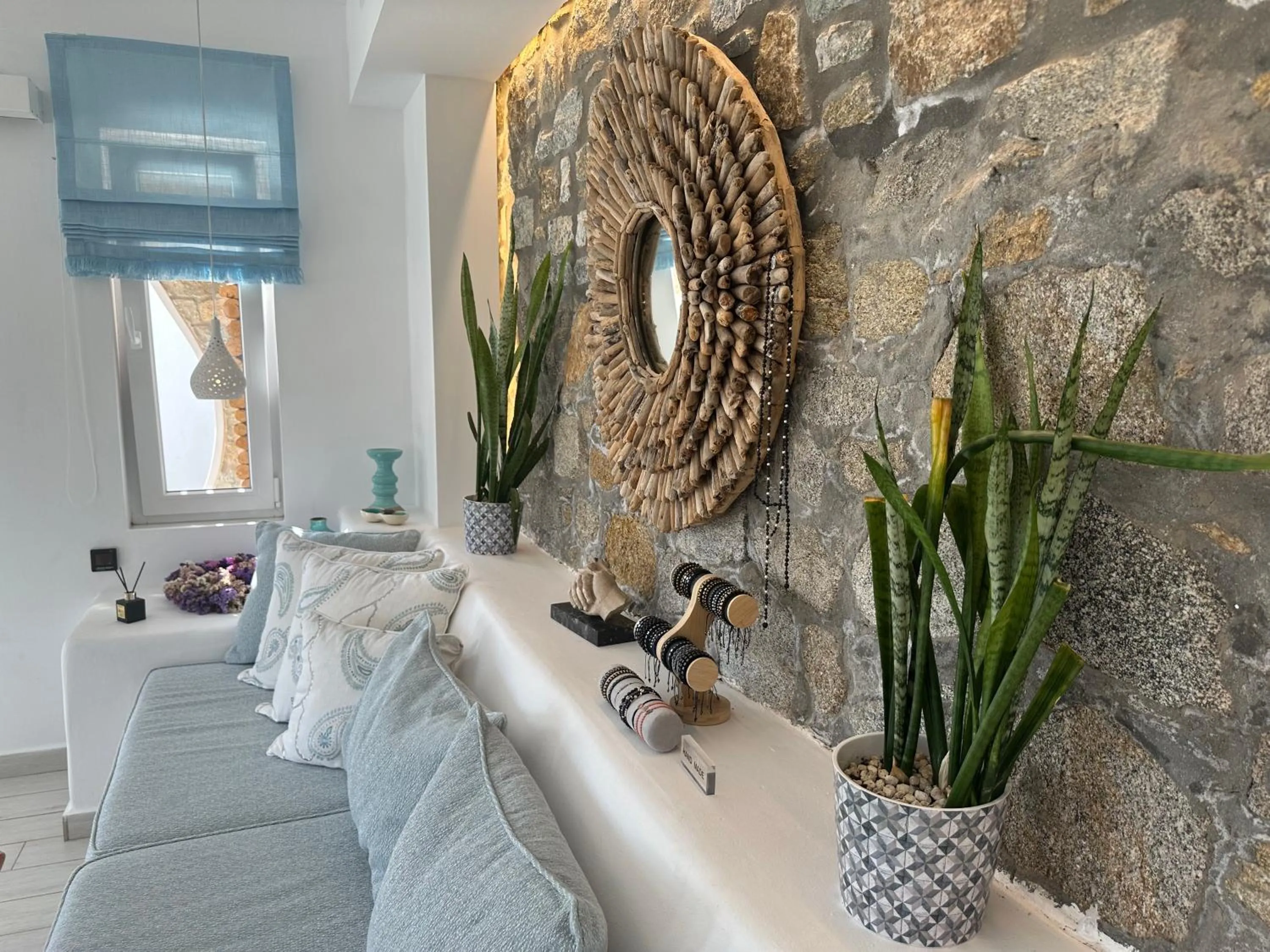 Lobby or reception in Panormos Village Hotel