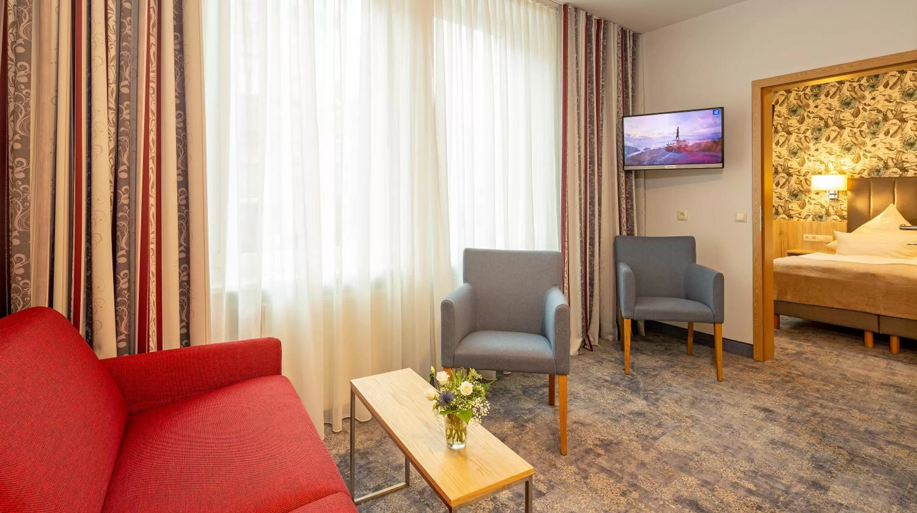 Photo of the whole room, Bed in Hotel Löwengarten