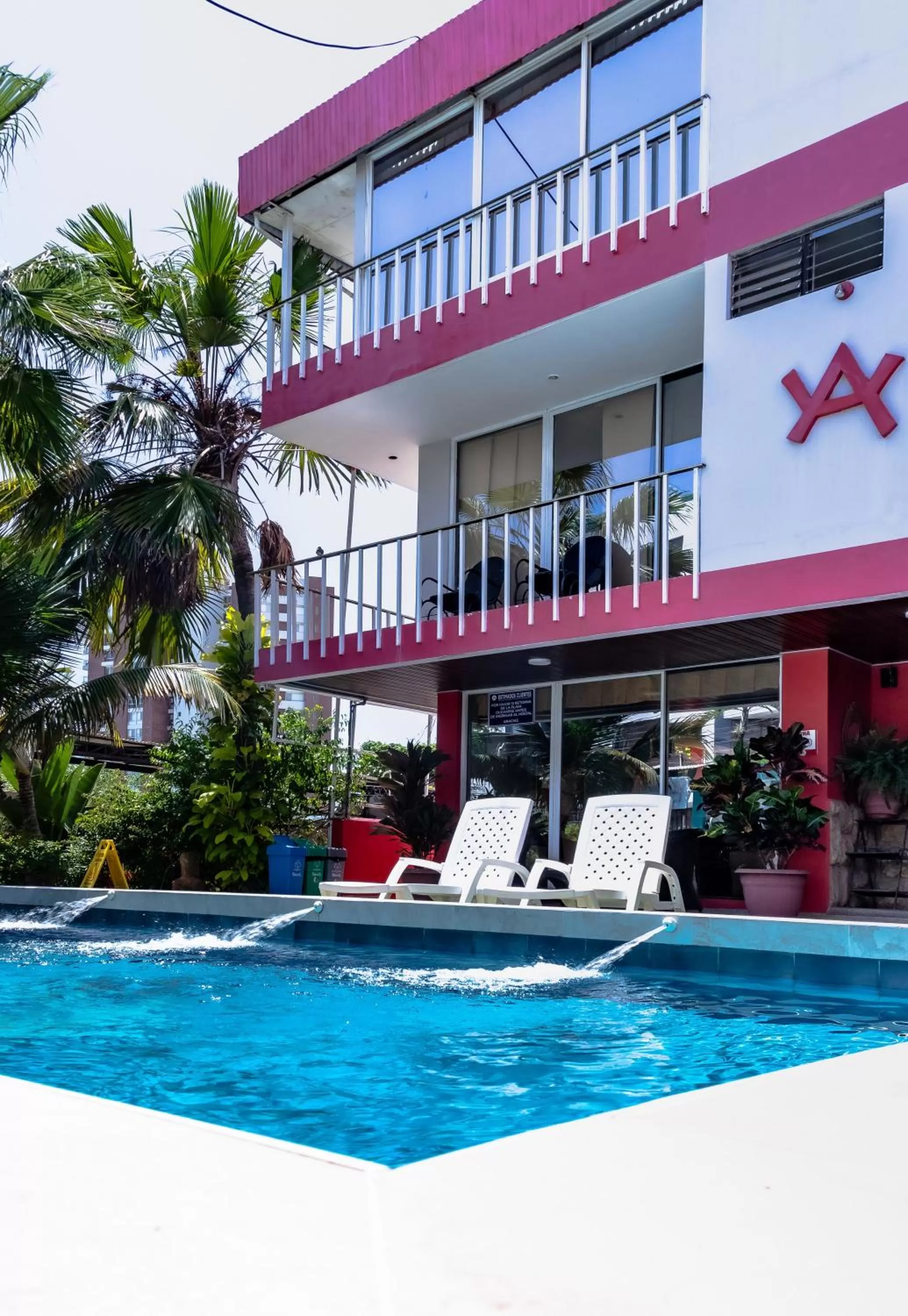 Swimming pool in Hostal Antares