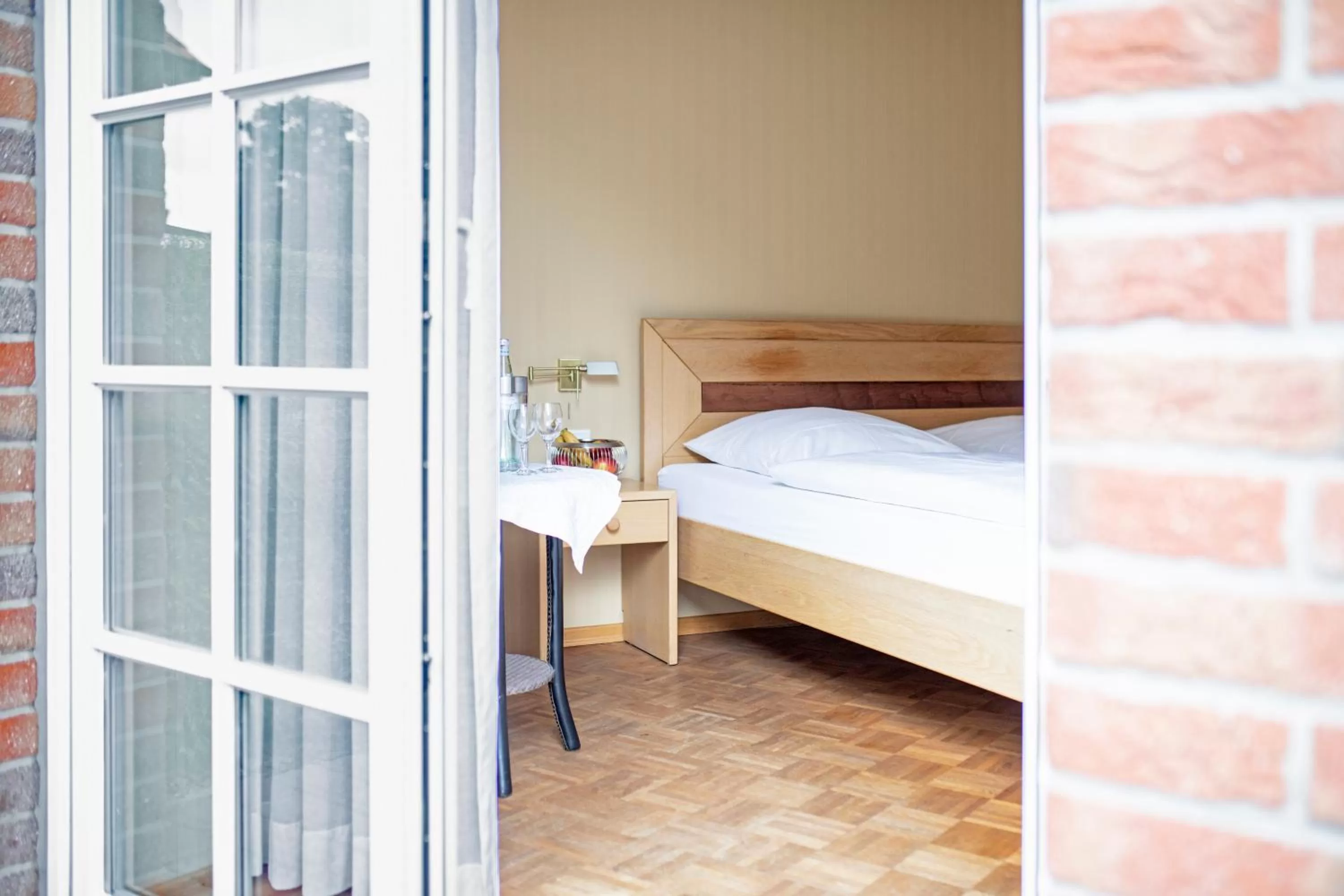 Photo of the whole room, Bed in Hotel Wardenburger Hof