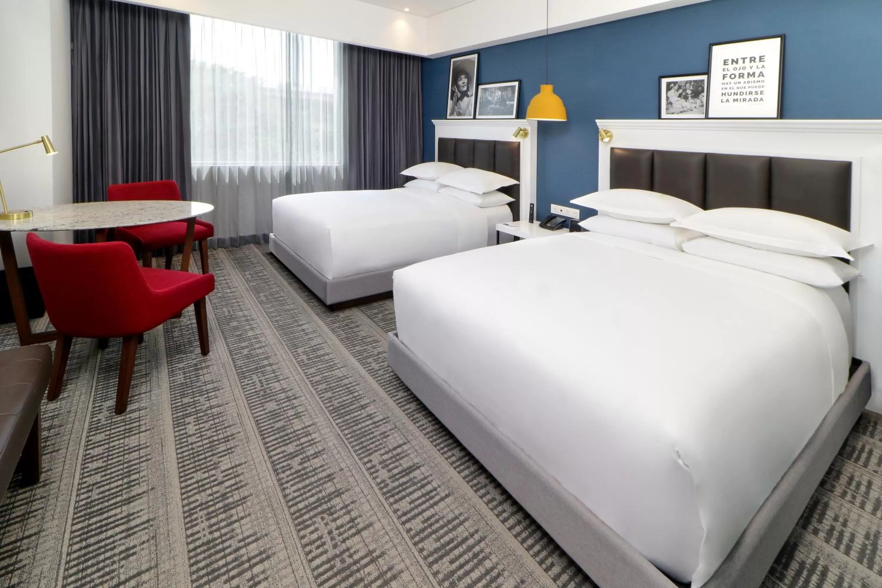 View (from property/room), Bed in Culiacan Marriott Hotel