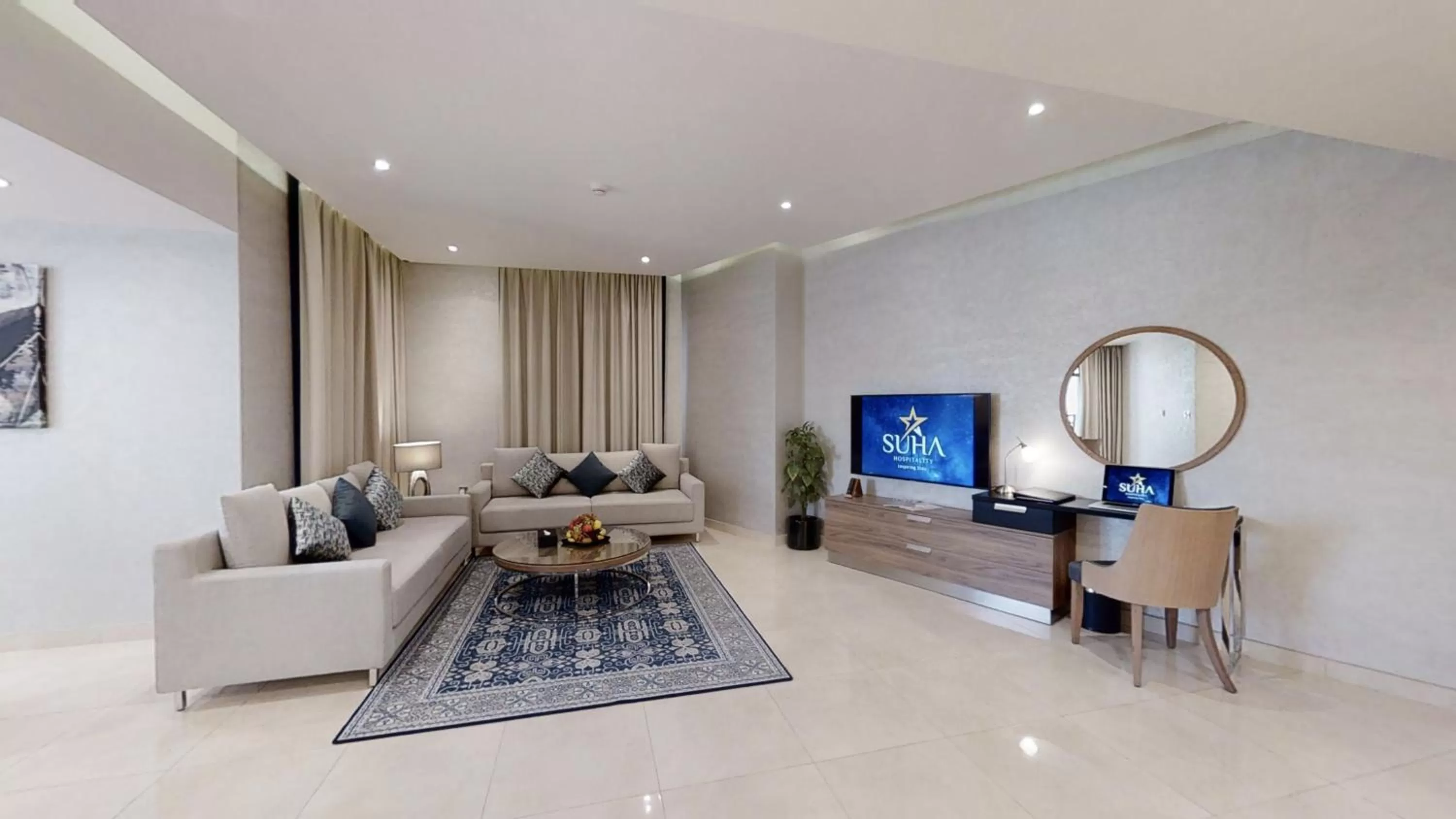 Living room in SUHA Park Hotel Apartments, Waterfront Jaddaf