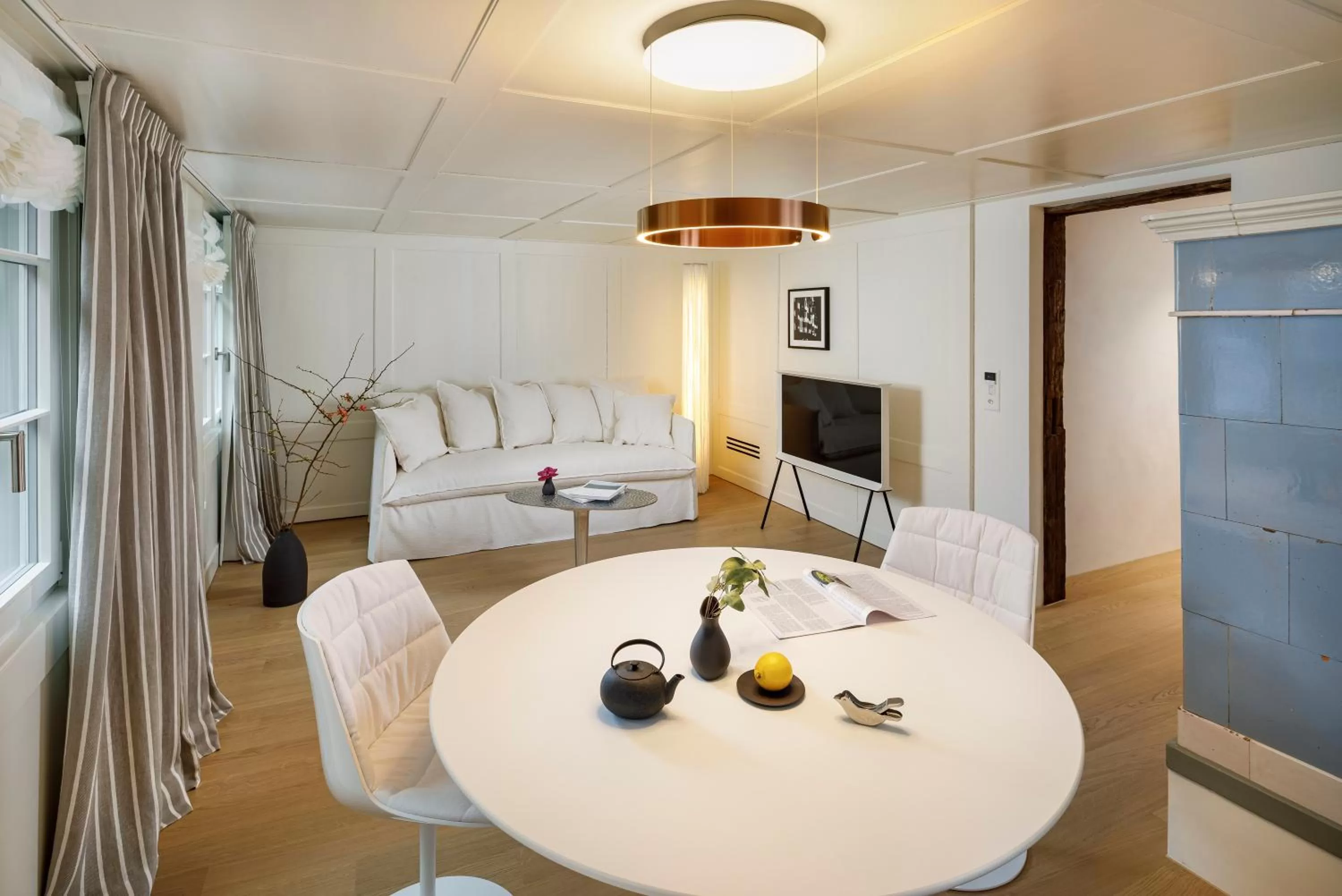 Living room, Bed in La Colombe Boutique Hotel