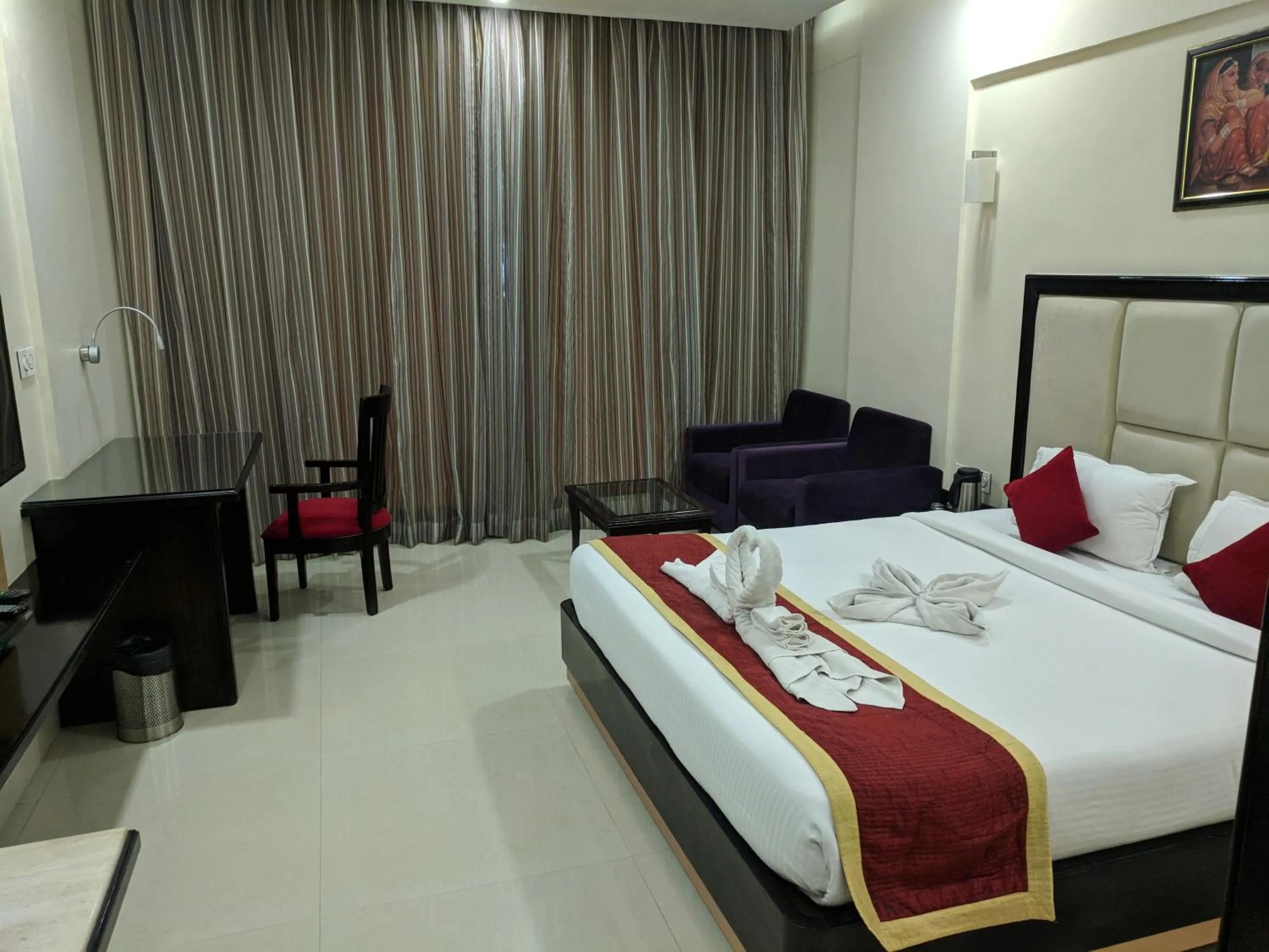 Living room, Bed in Chandra Imperial