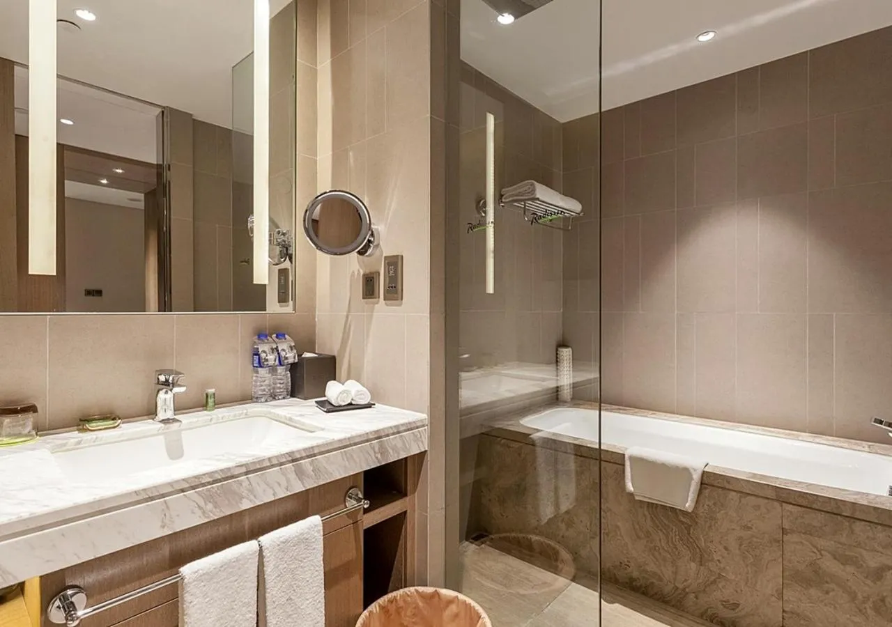 Toilet, Bathroom in Radisson Exhibition Center Shanghai