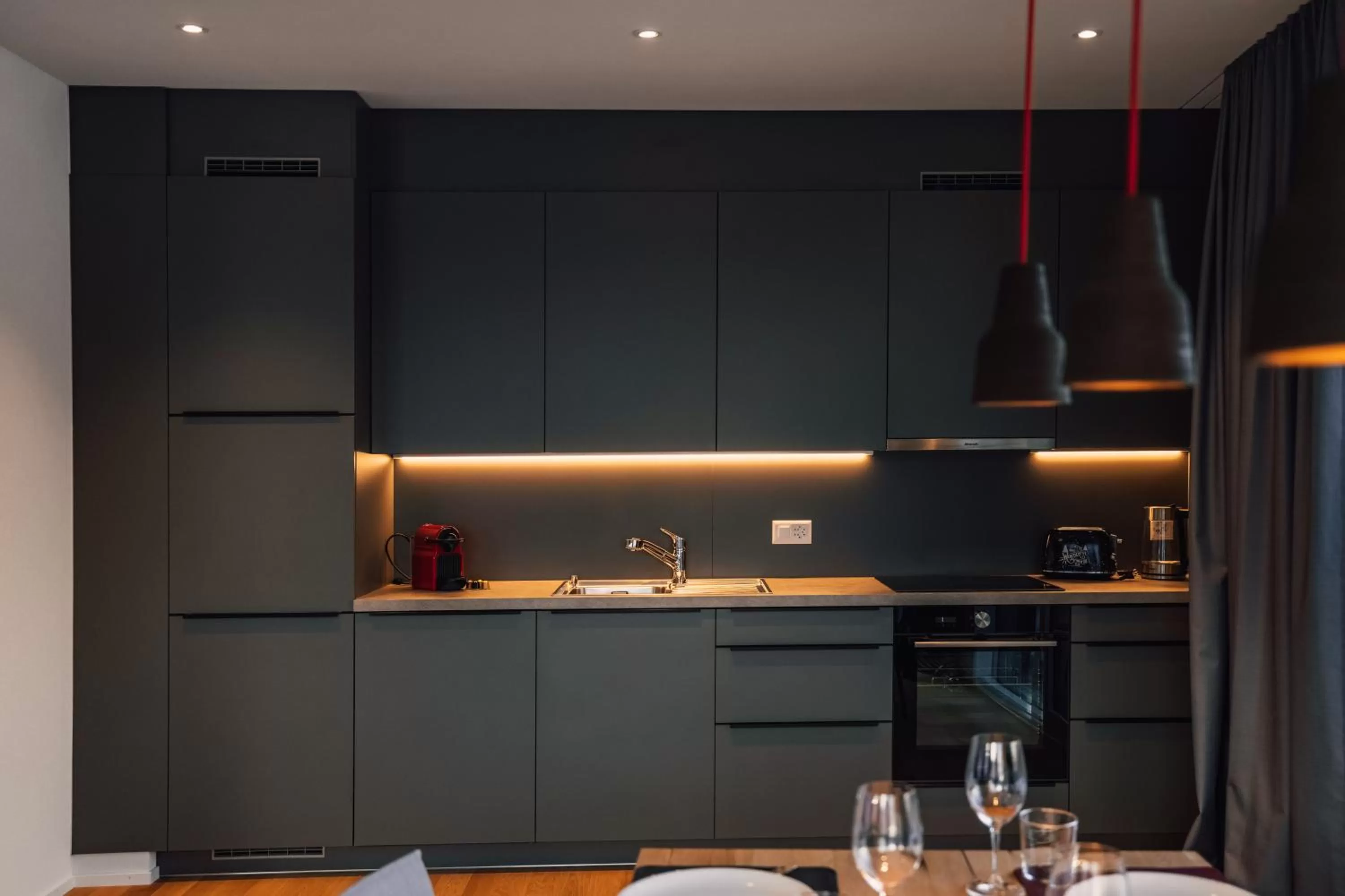 kitchen in AVES Hotel&Apartment Arosa