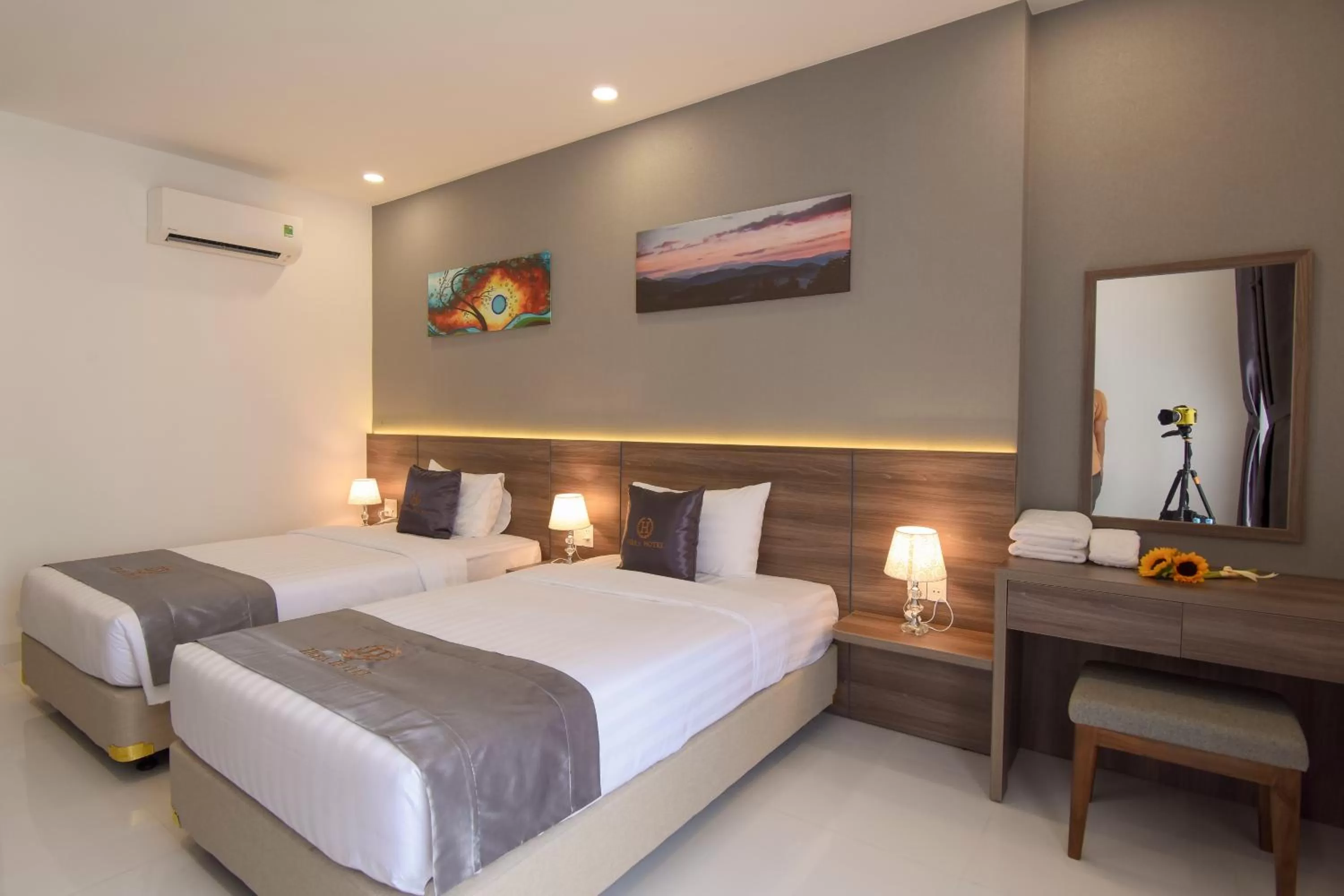 Bed in Hera Hotel Airport