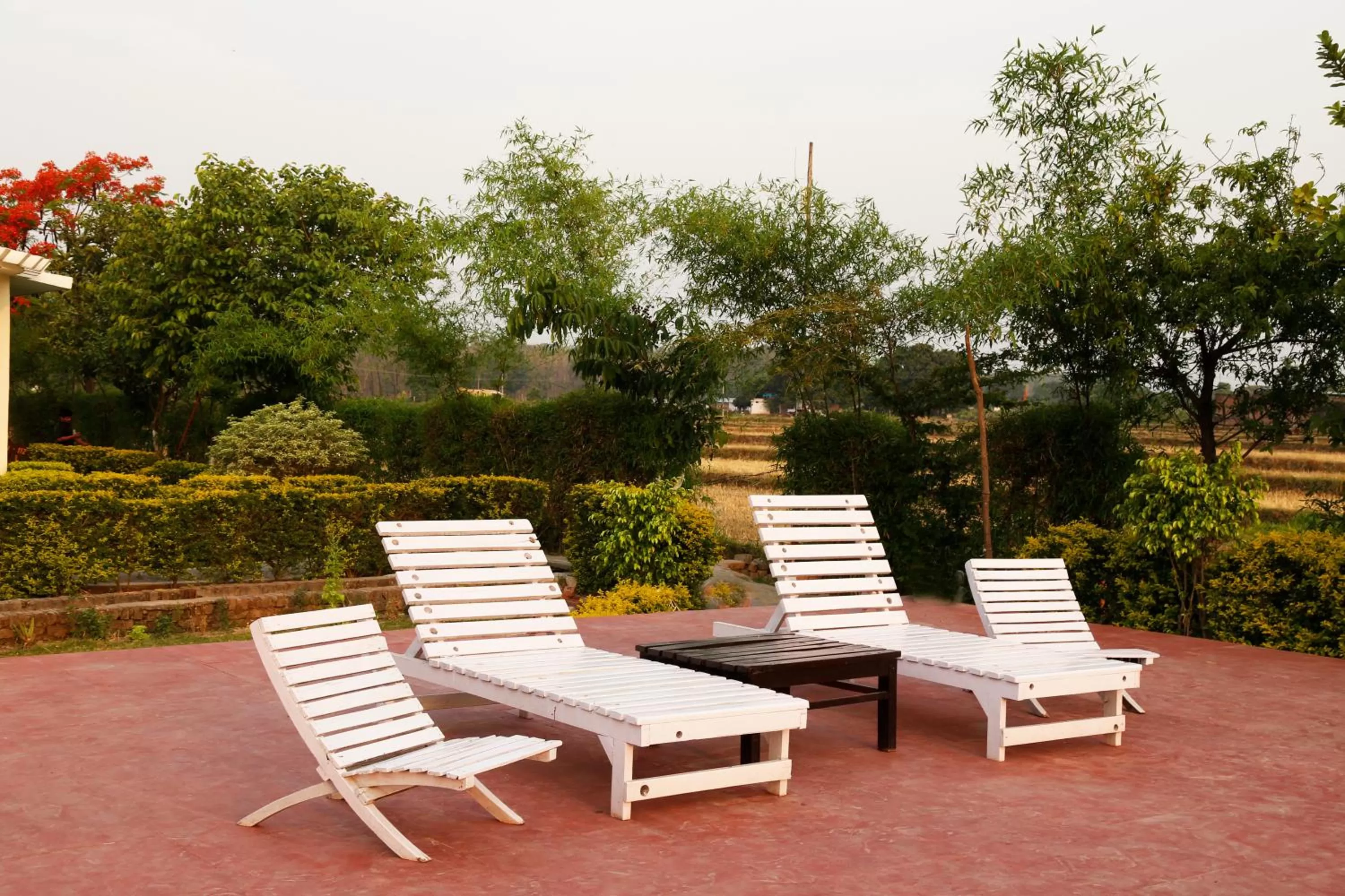 Swimming pool in Corbett Treat Resort By Atya Hotels