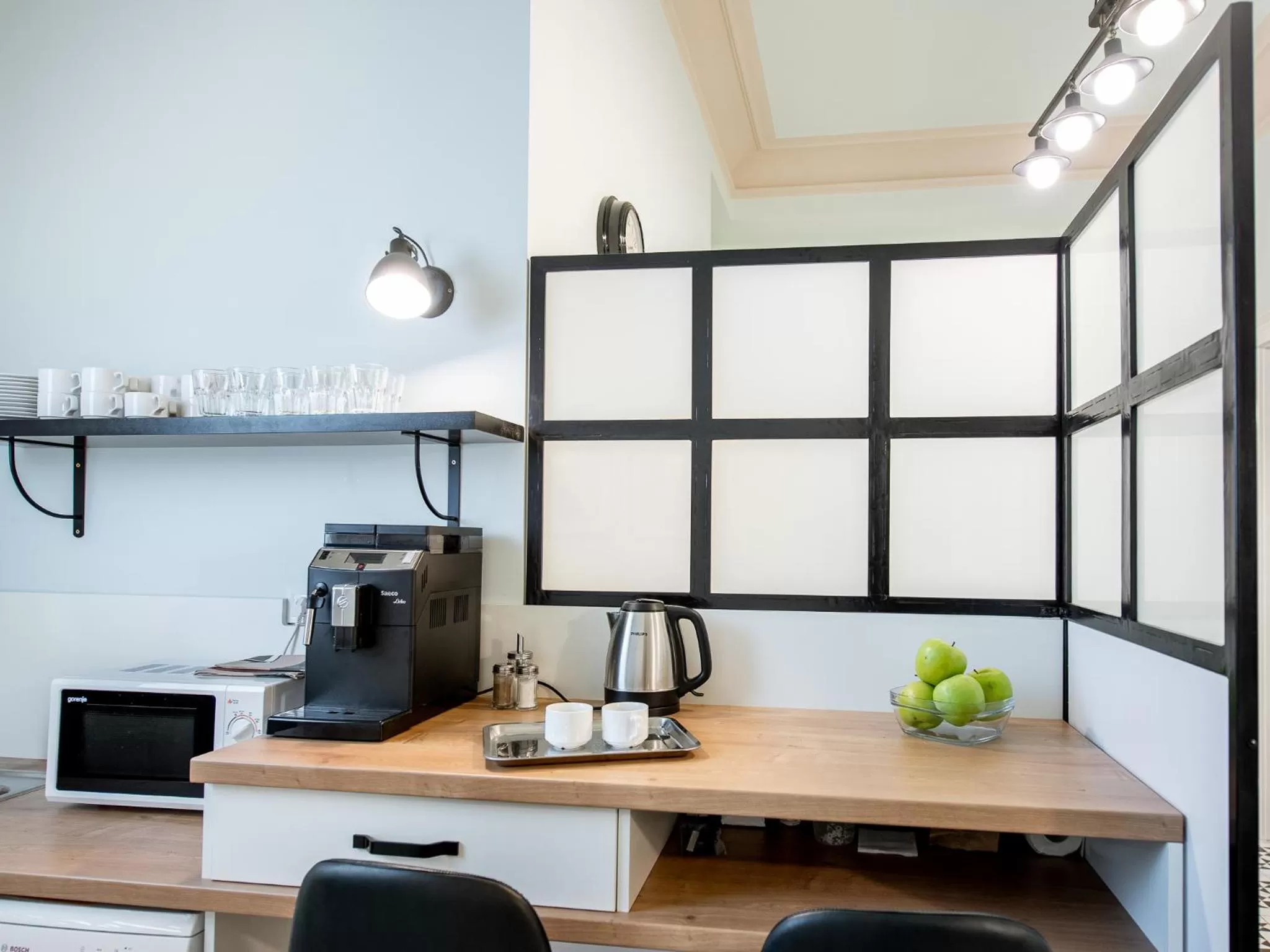 Communal kitchen in Art Deco Central Rooms