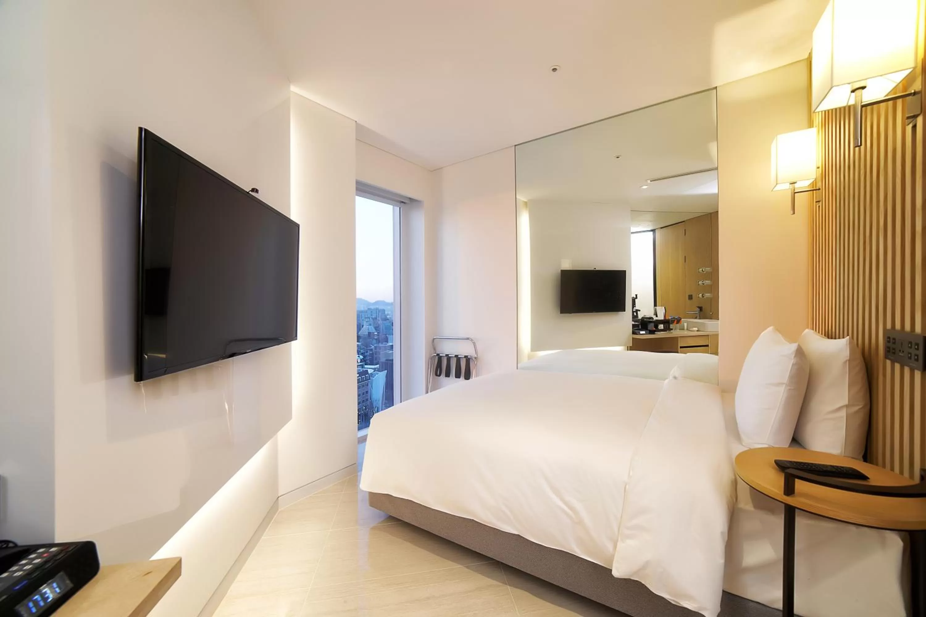 Decorative detail, Bed in Hotel Entra Gangnam