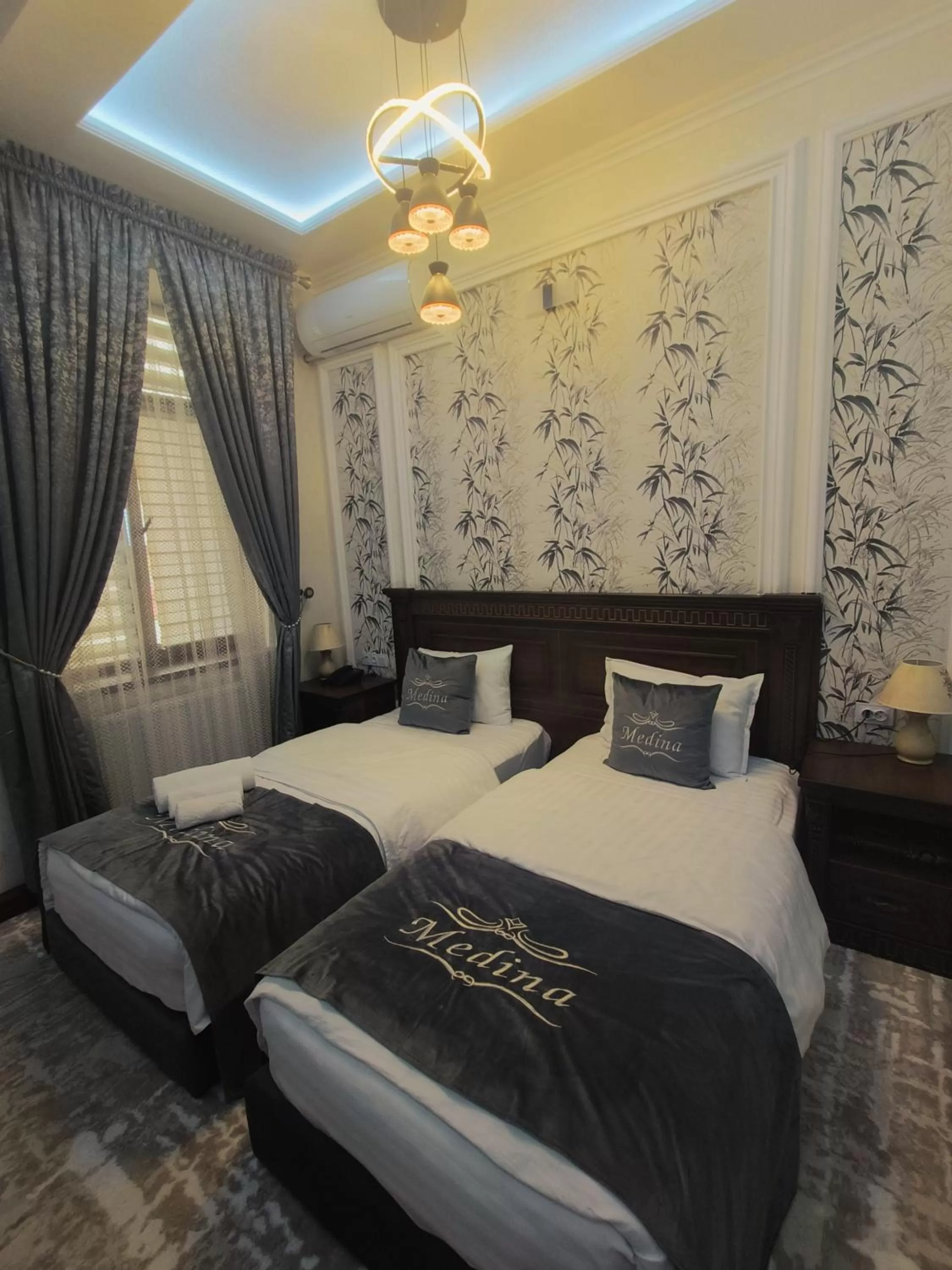 Bed in Medina Hotel Samarkand