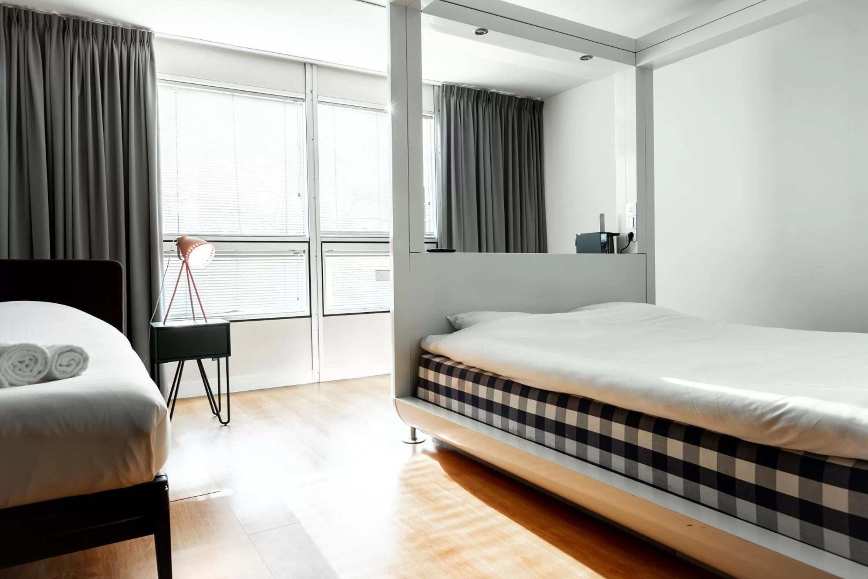 Bed in Qbic Amsterdam WTC