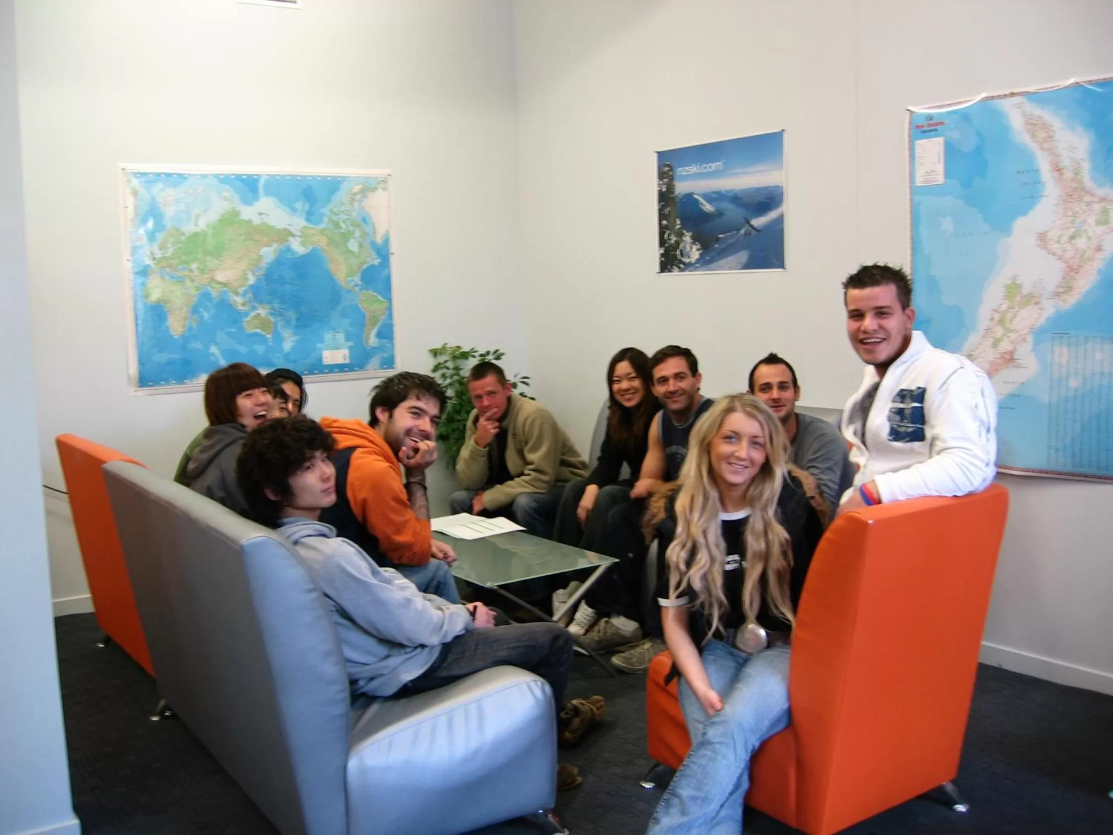 group of guests in Surf 'N' Snow Backpackers Across Sky Tower
