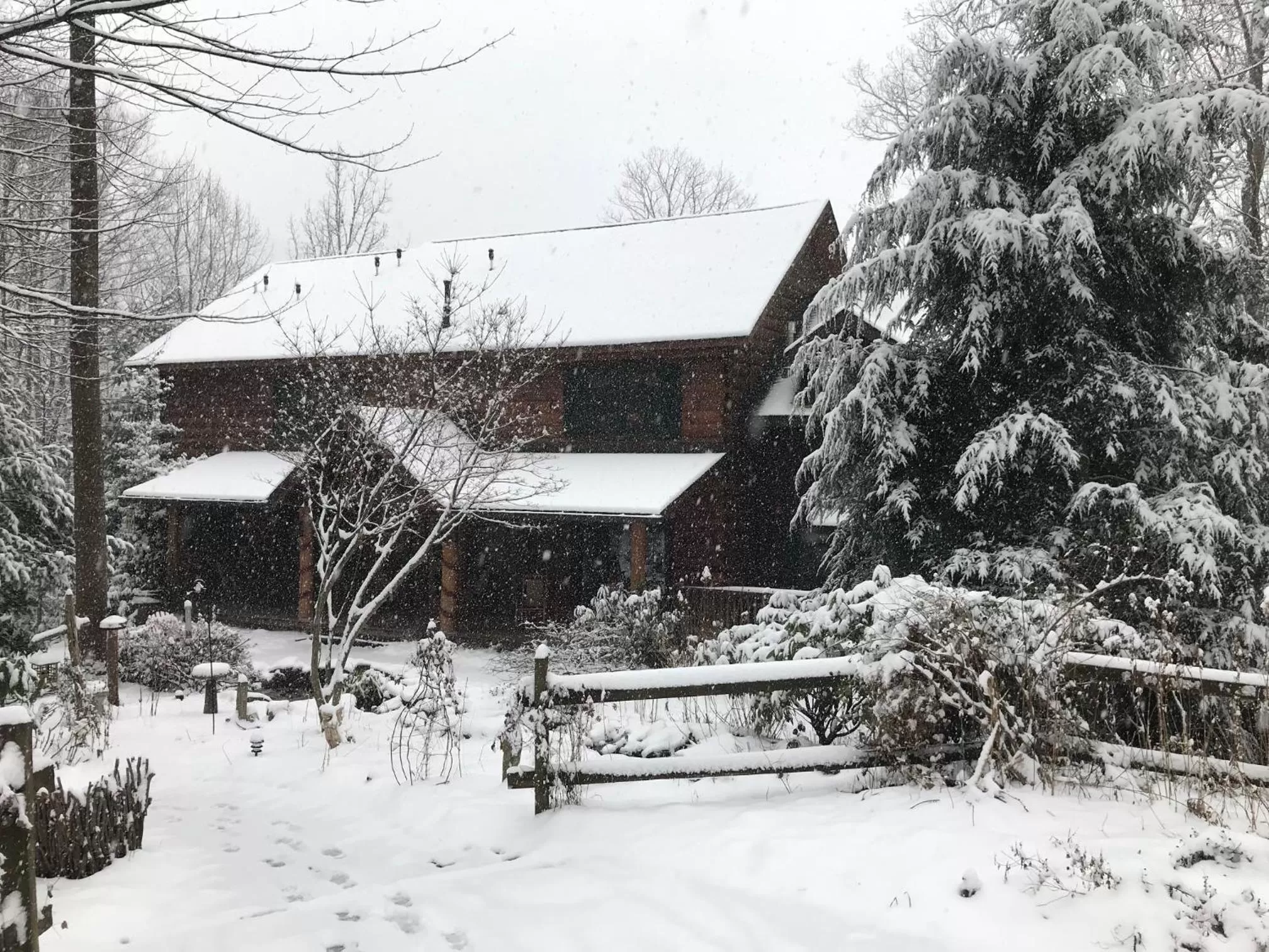 Property building, Winter in Lazy Bear Lodge