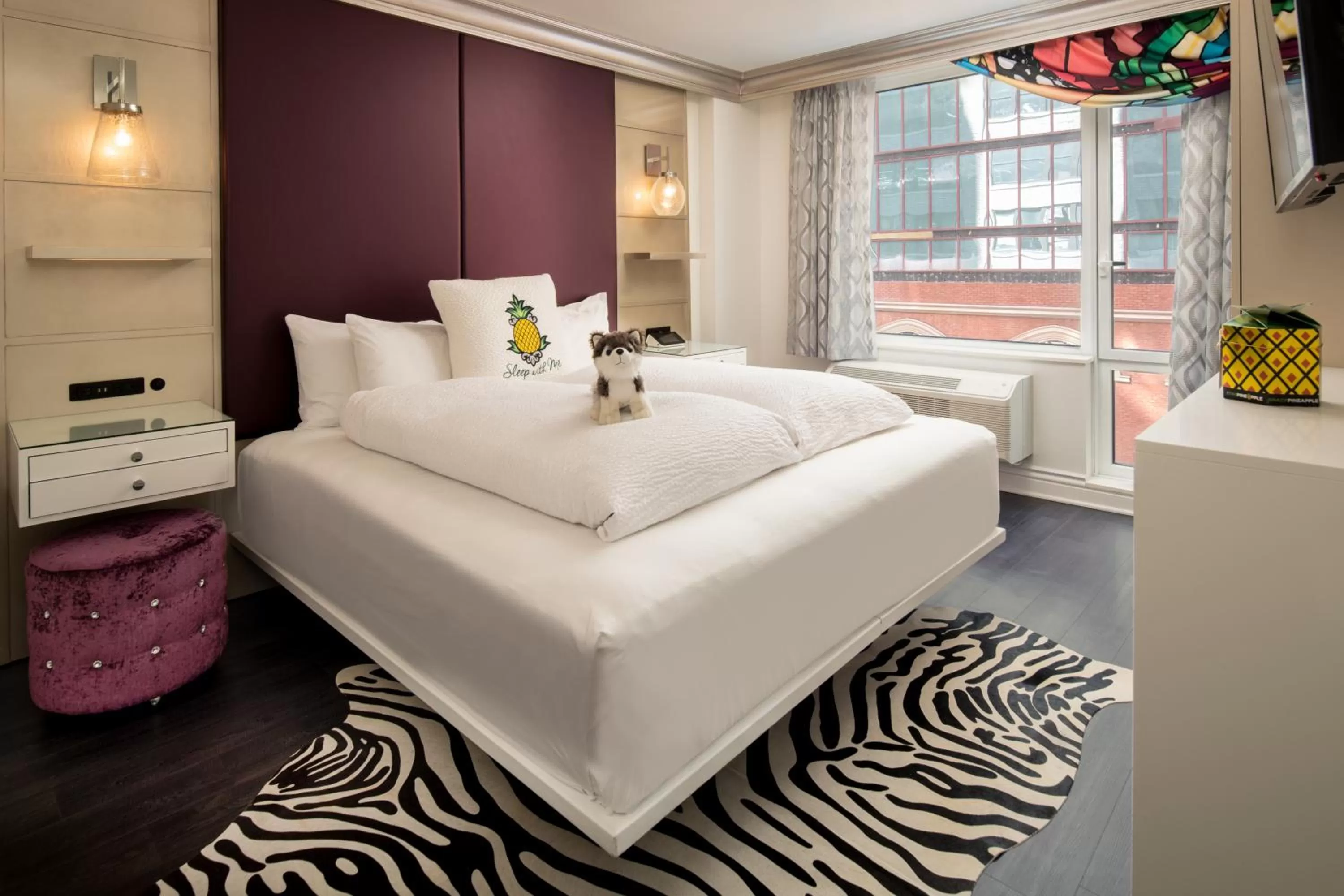Bed in Staypineapple, An Artful Hotel, Midtown New York