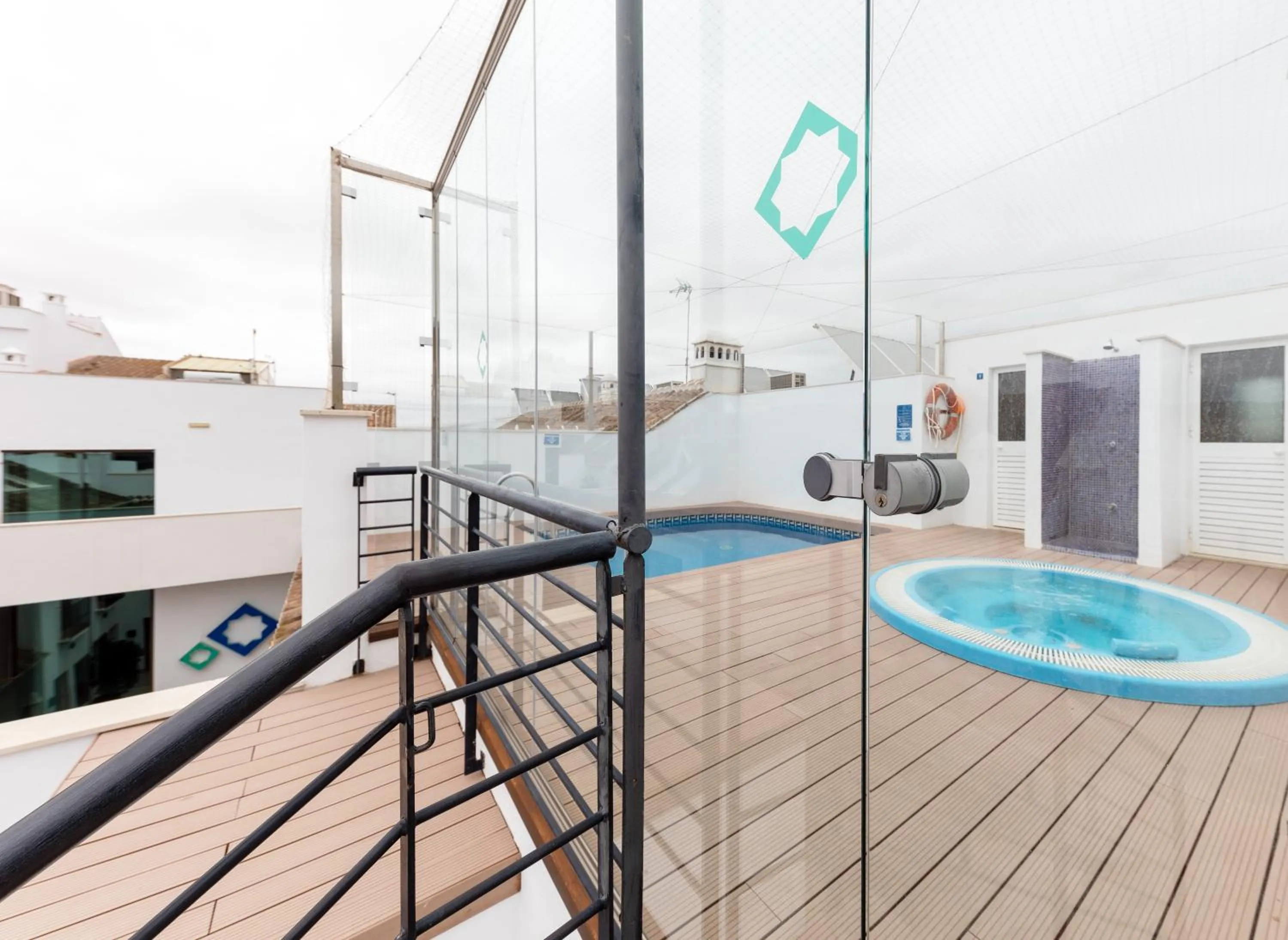 Pool view in Apartamentos Ardales