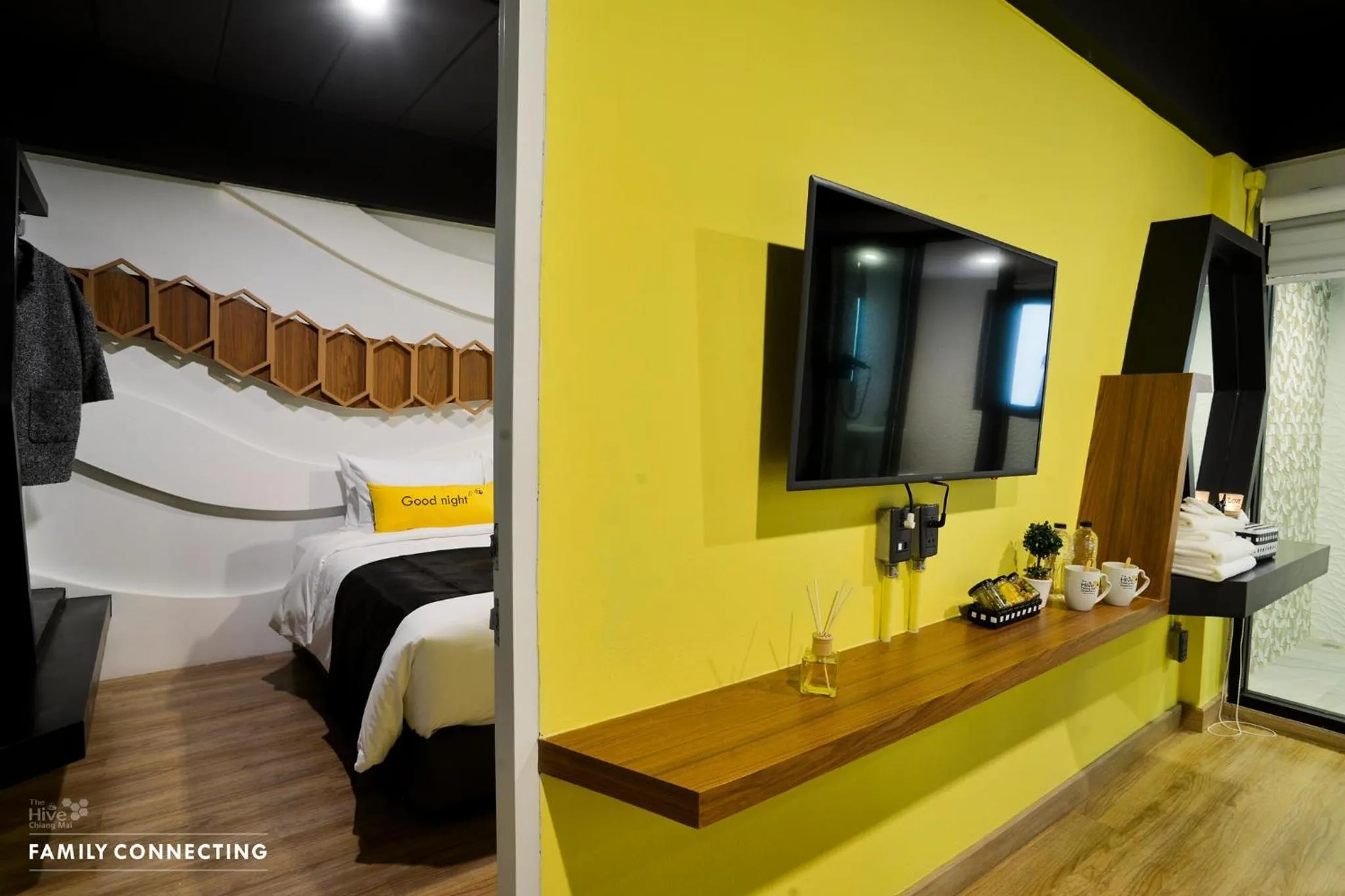 Bed in The Hive Chiang Mai Hotel
