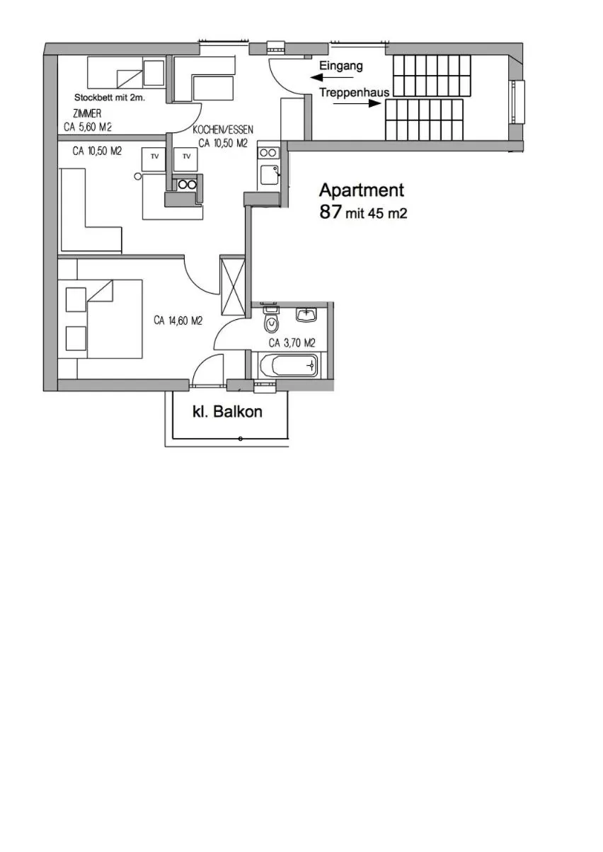 Floor plan in Hotel St Hubertus