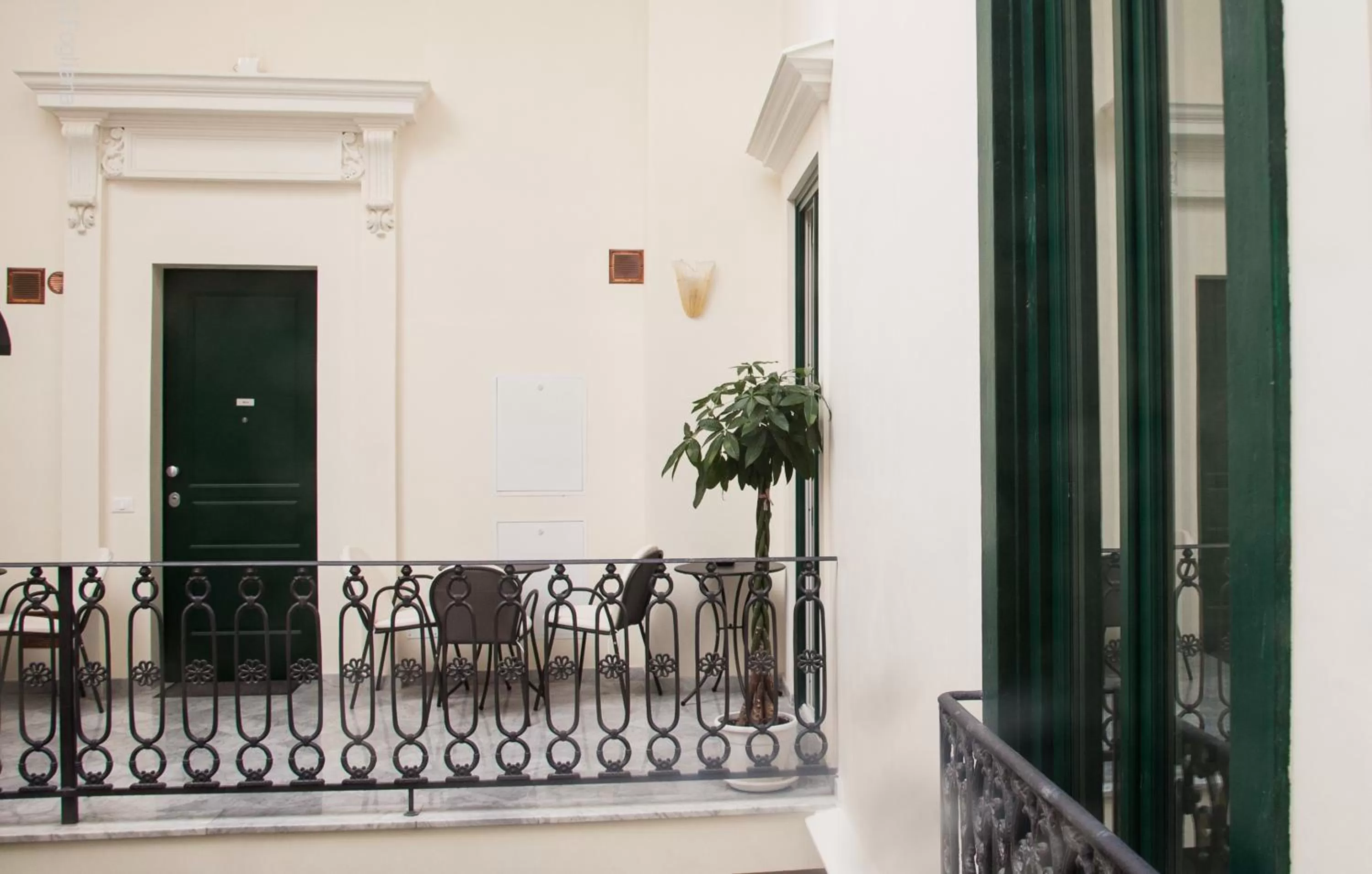 Inner courtyard view in Central Gallery Rooms- Palazzo D'Ali' Staiti XIX