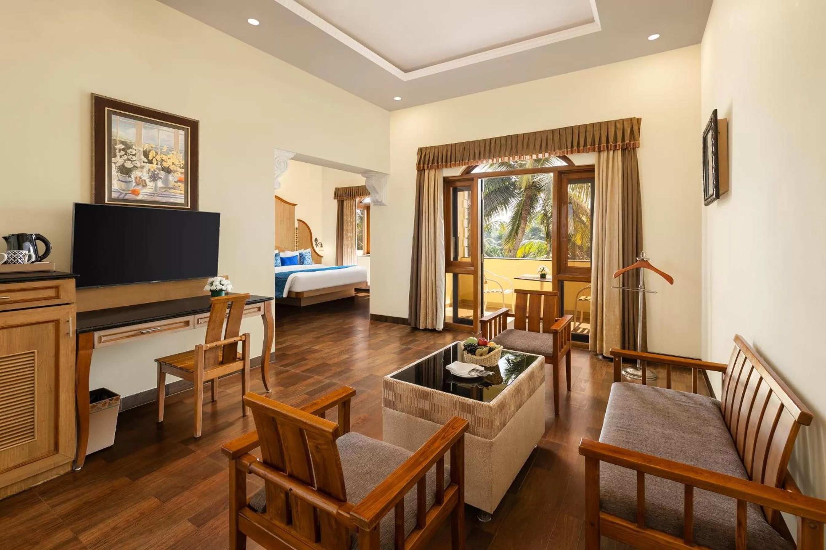 Living room, Bed in Fortune Resort Benaulim Goa - Member ITC Hotels' Group