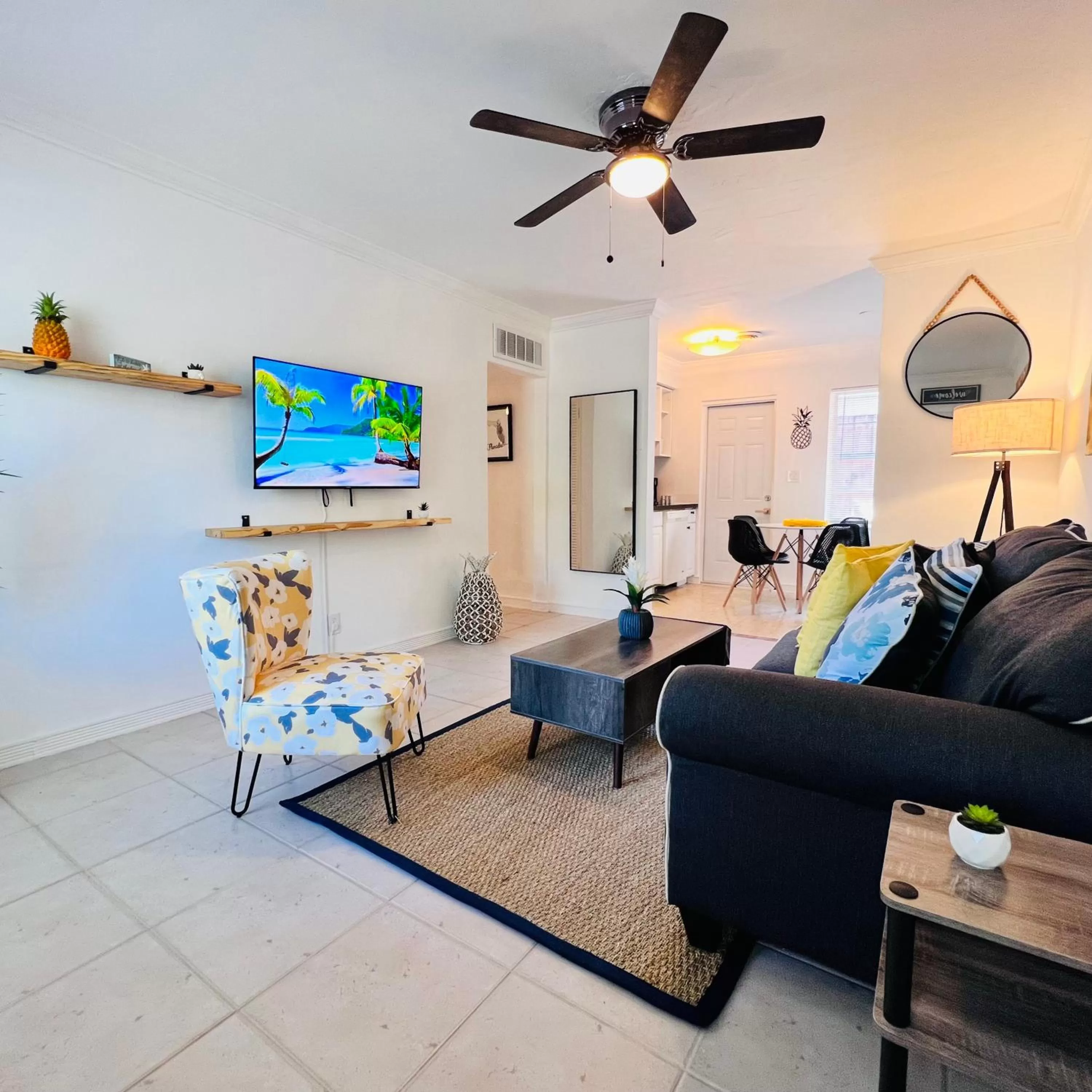 Living room in CocoBay 2BR Condos Near Beach, Galleria Mall, Wilton Manors, Cruise Port