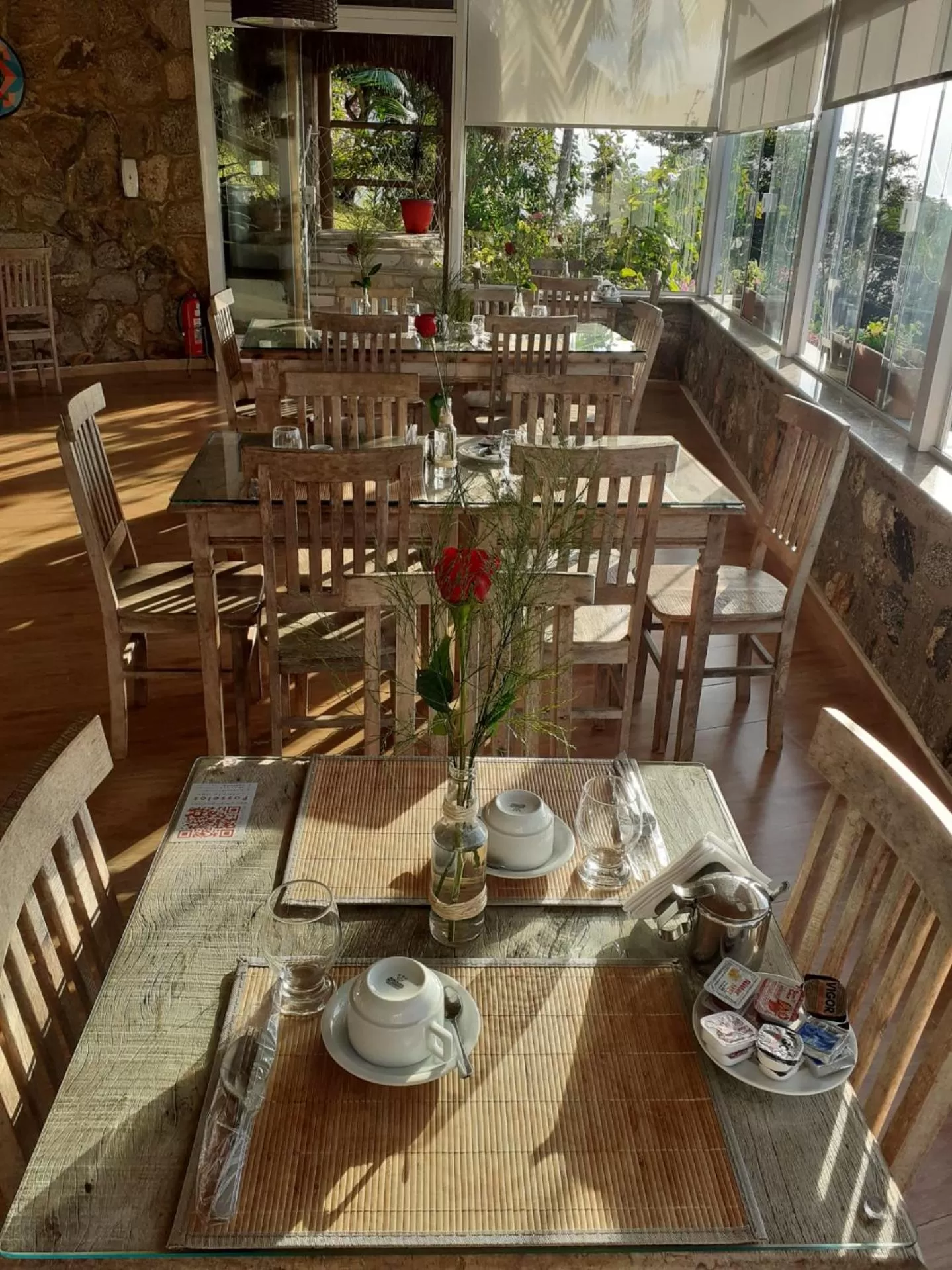 Dining area in Pousada Recanto de Paraty