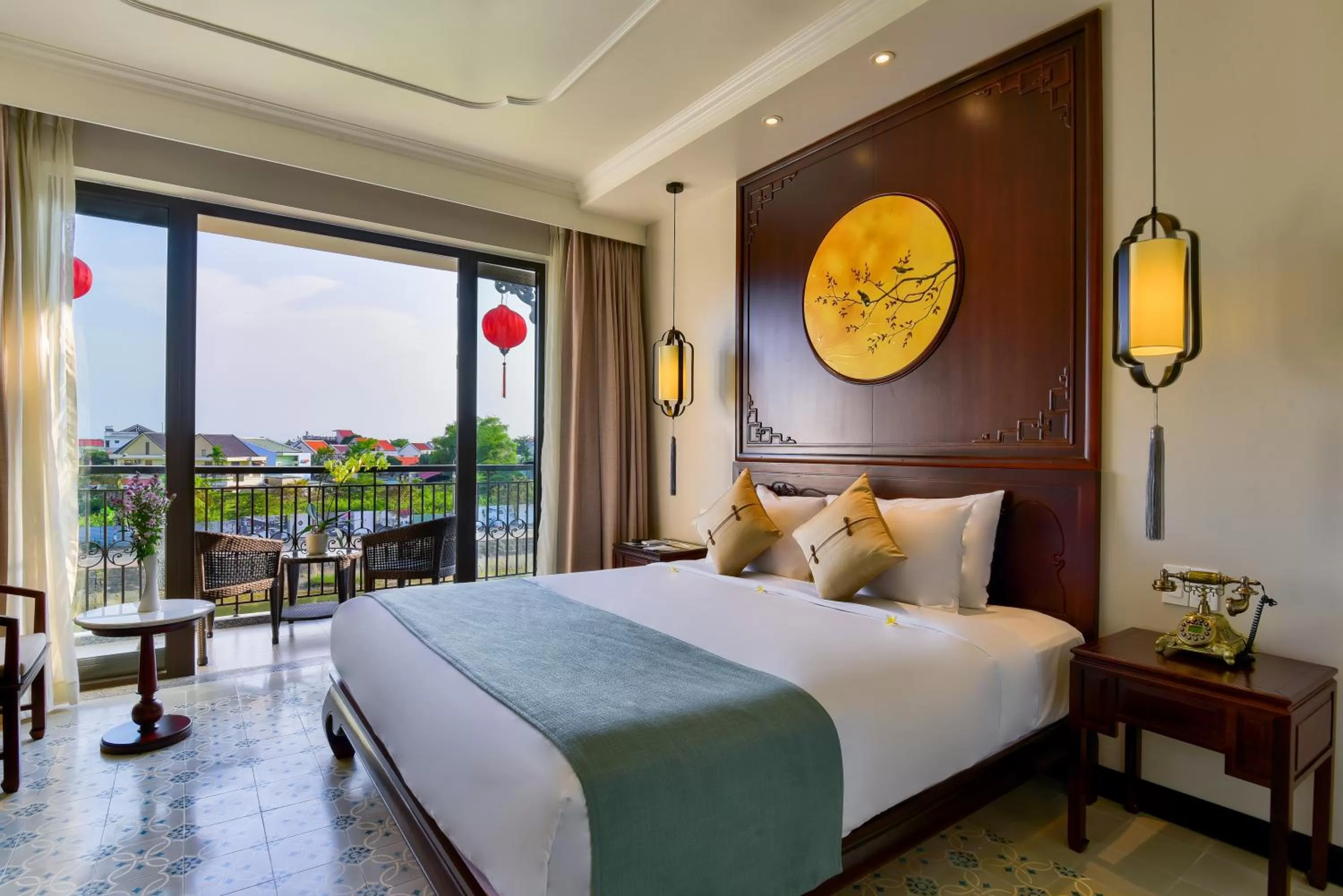 View (from property/room), Bed in Laluna Hoi An Riverside Hotel & Spa