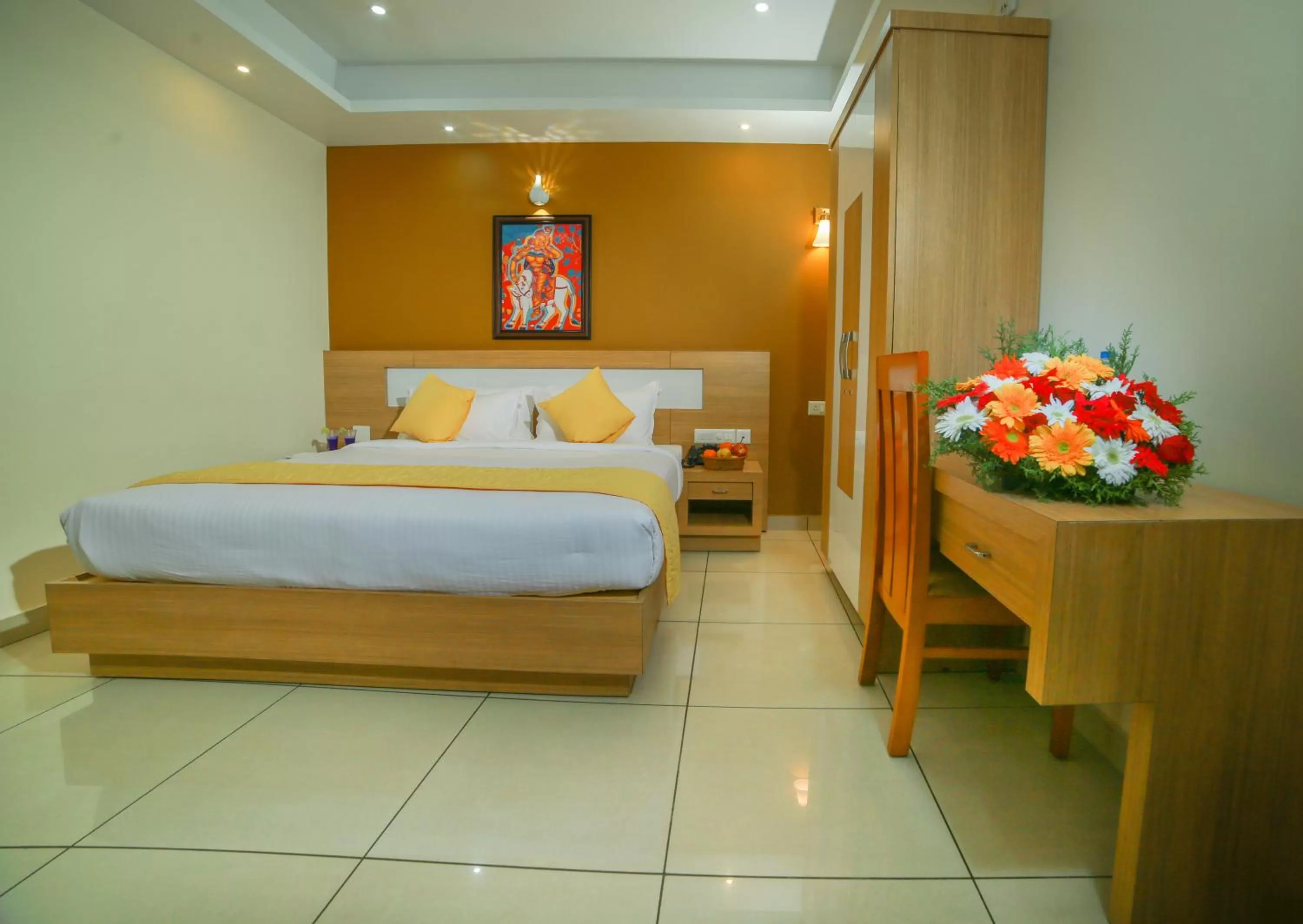 Deluxe King Room in Treebo Sree Varshavilas Regency, 500 Mtrs From Guruvayoor Temple