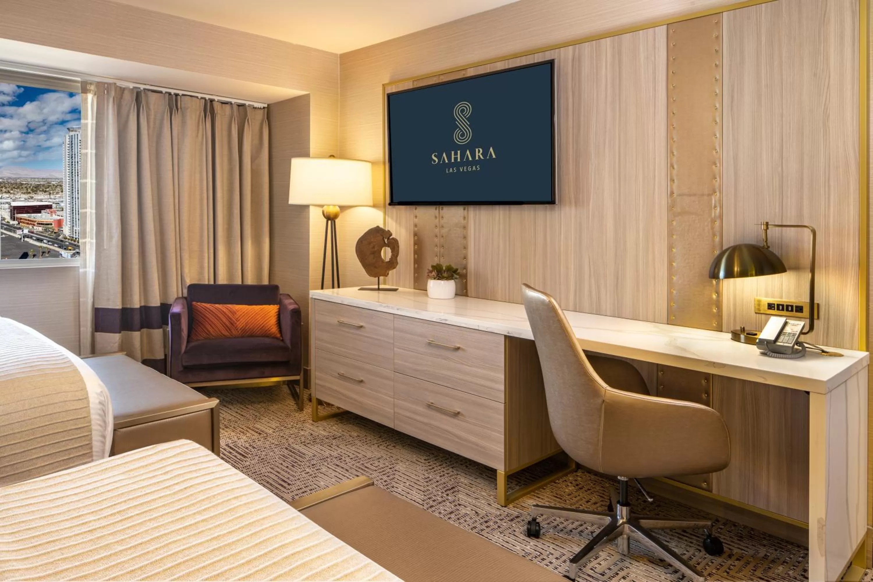 Bedroom, Bed in SAHARA Las Vegas