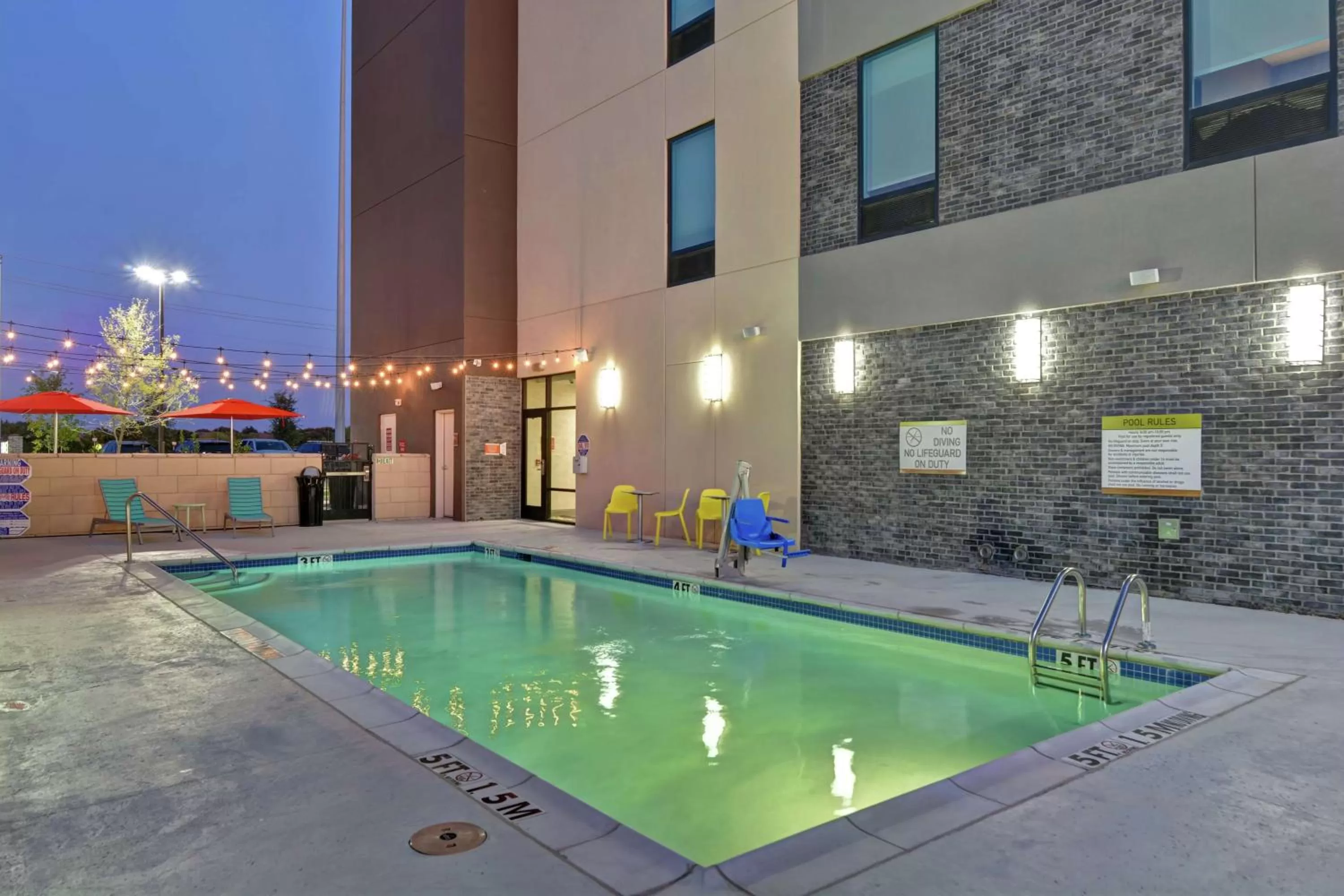 Pool view in Home2 Suites By Hilton McKinney