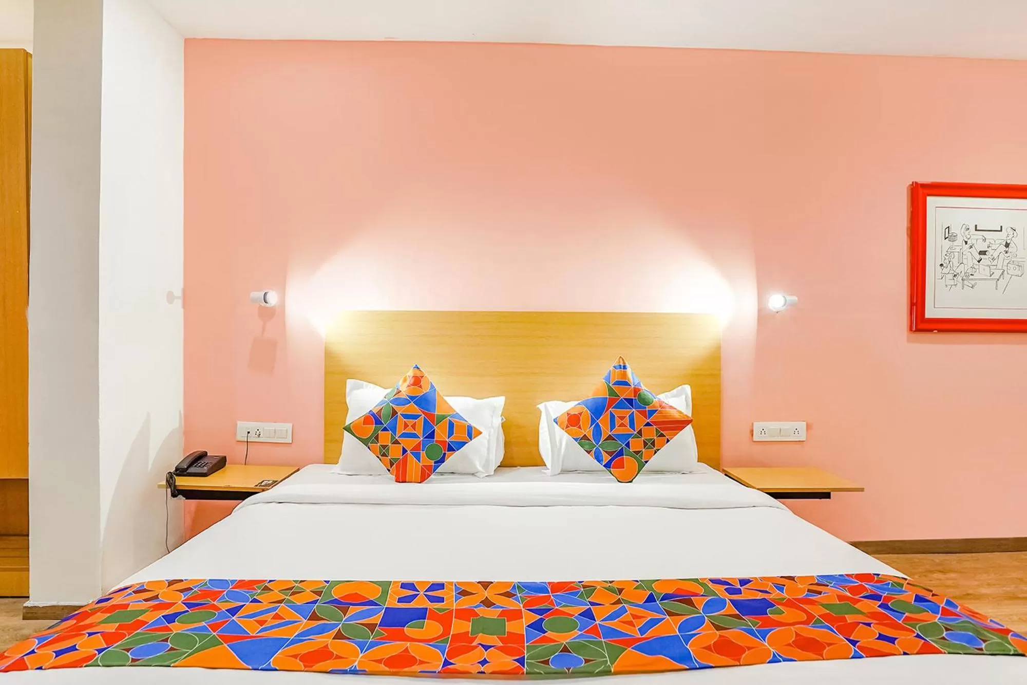 Bed in FabHotel F9 Sector 121