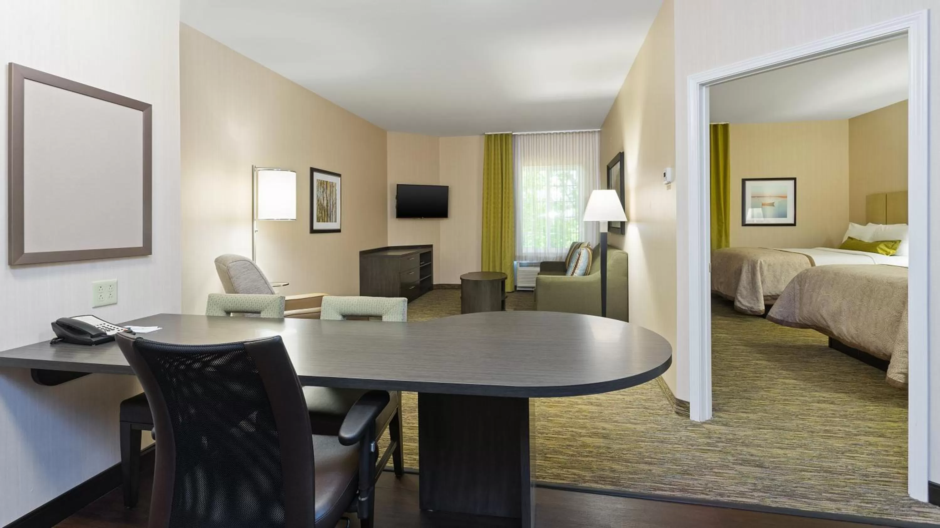 Photo of the whole room, Bed in Candlewood Suites Grove City - Outlet Center by IHG