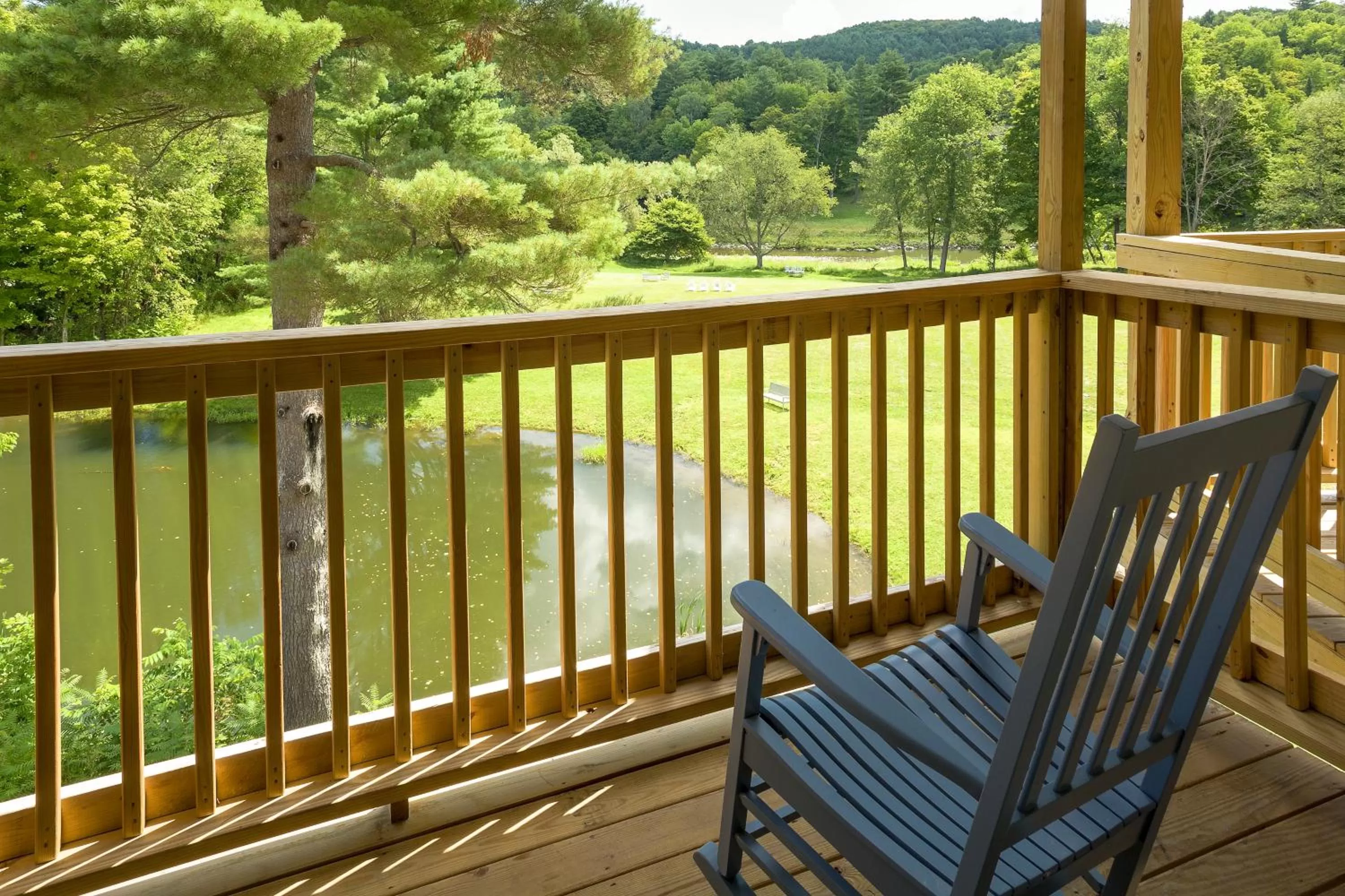 Patio, Balcony/Terrace in 506 On the River Inn Woodstock