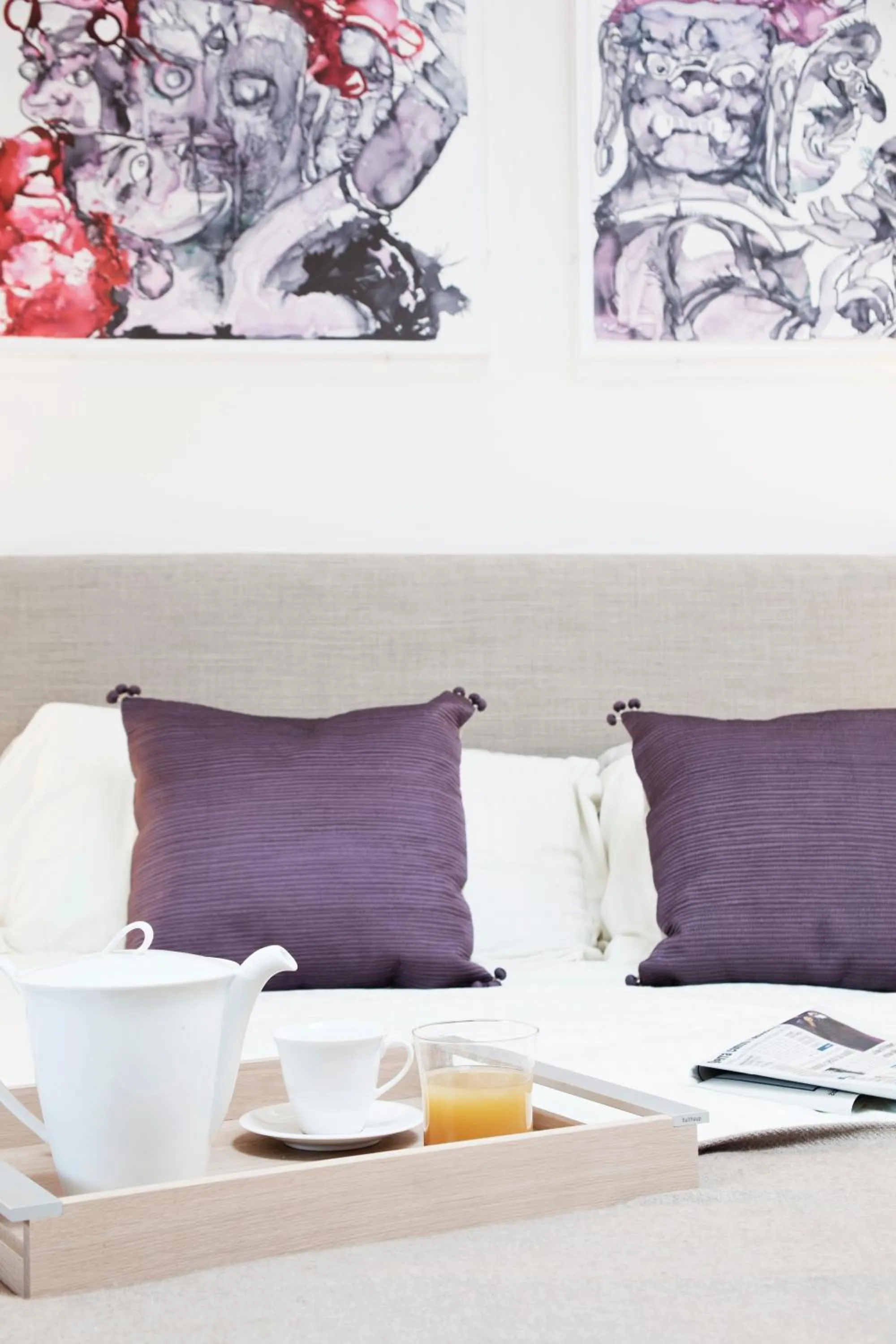 Bed in Zambala Luxury Apartments